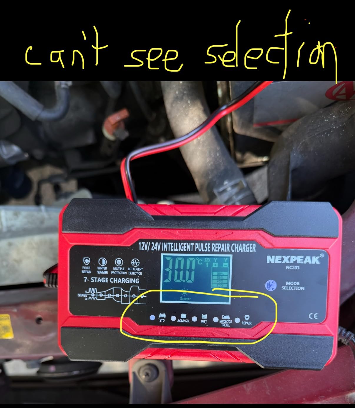 NEXPEAK NC201 10-Amp Battery Charger, Smart Trickle Charger 12V 24V Car Battery Charger Fully Automatic Maintainer Desulfator w/Temp Compensation for Car Truck Lawn Mower Boat Marine Batteries customer photo 2