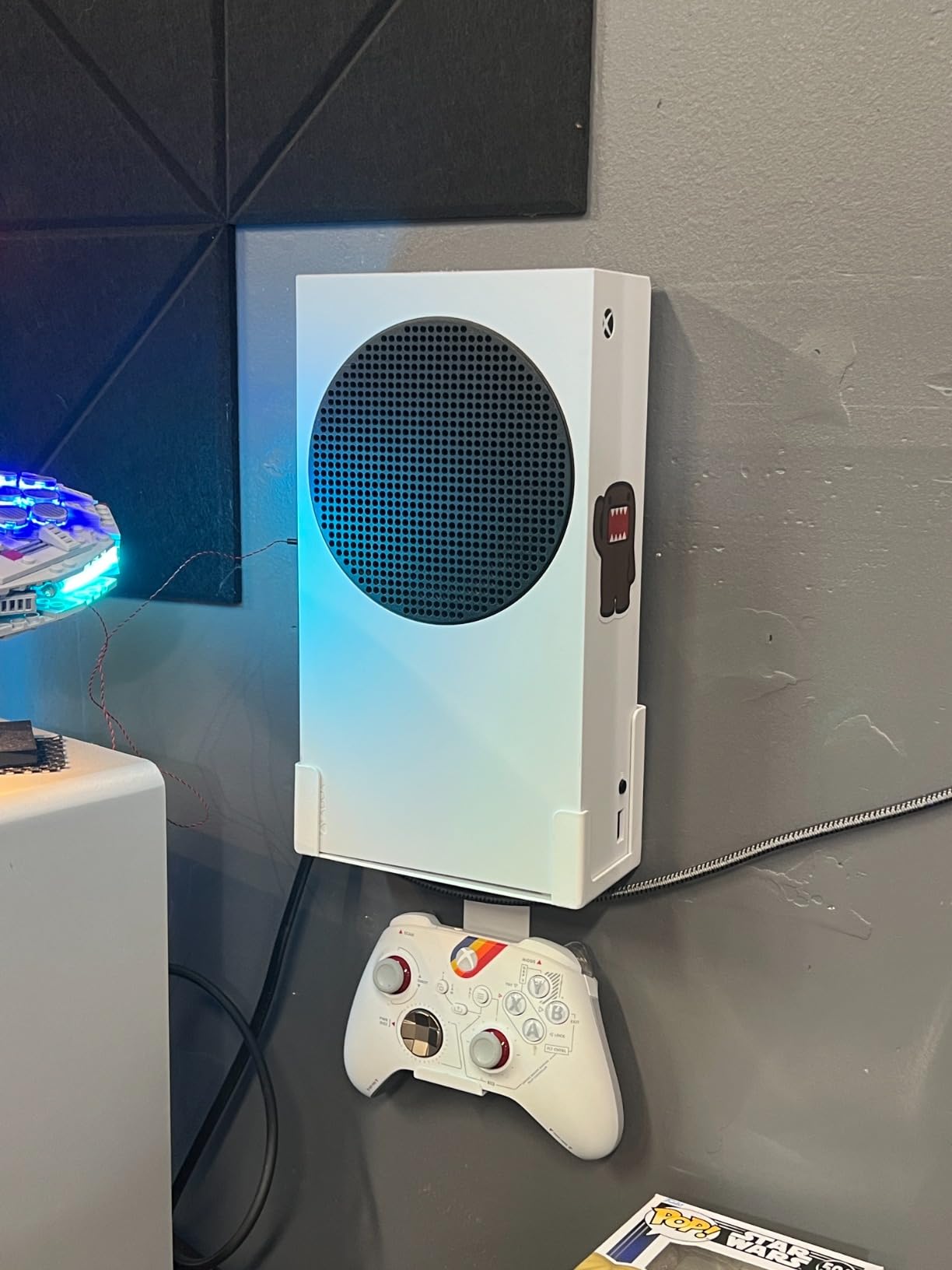 Wall Mount for Xbox Series S (Mount The Console & Accessories on Wall Near or Behind TV Left/Right), Wall Shelf Bracket Kit for XSS System customer photo 2