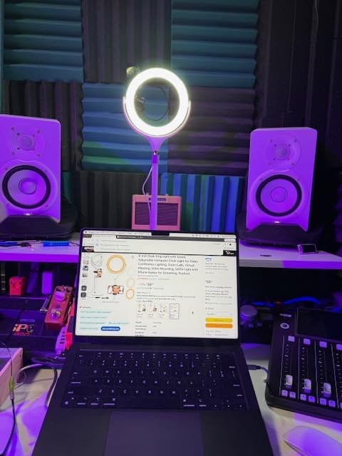 Desk Ring Light with Stand - 10.5'' Desktop Ring Light with Phone Holder for Video Recording, Circle Light for Computer Zoom Meeting Video Conference Lighting Video Calls Podcast Streaming customer photo 1