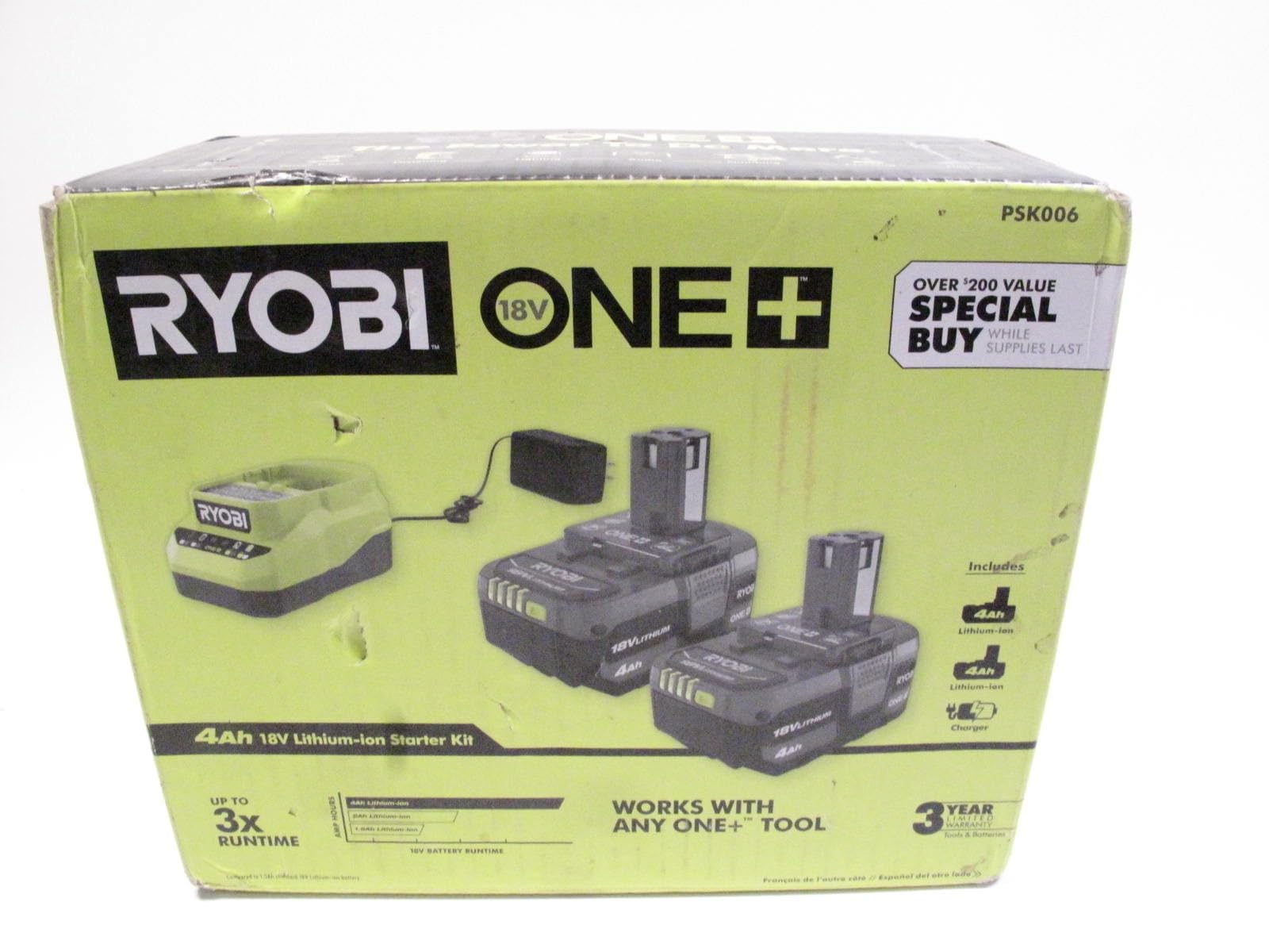 ONE+ 18V Lithium-Ion 4.0 Ah Battery (2-Pack) and Charger Kit, 1 (PSK006) customer photo 2