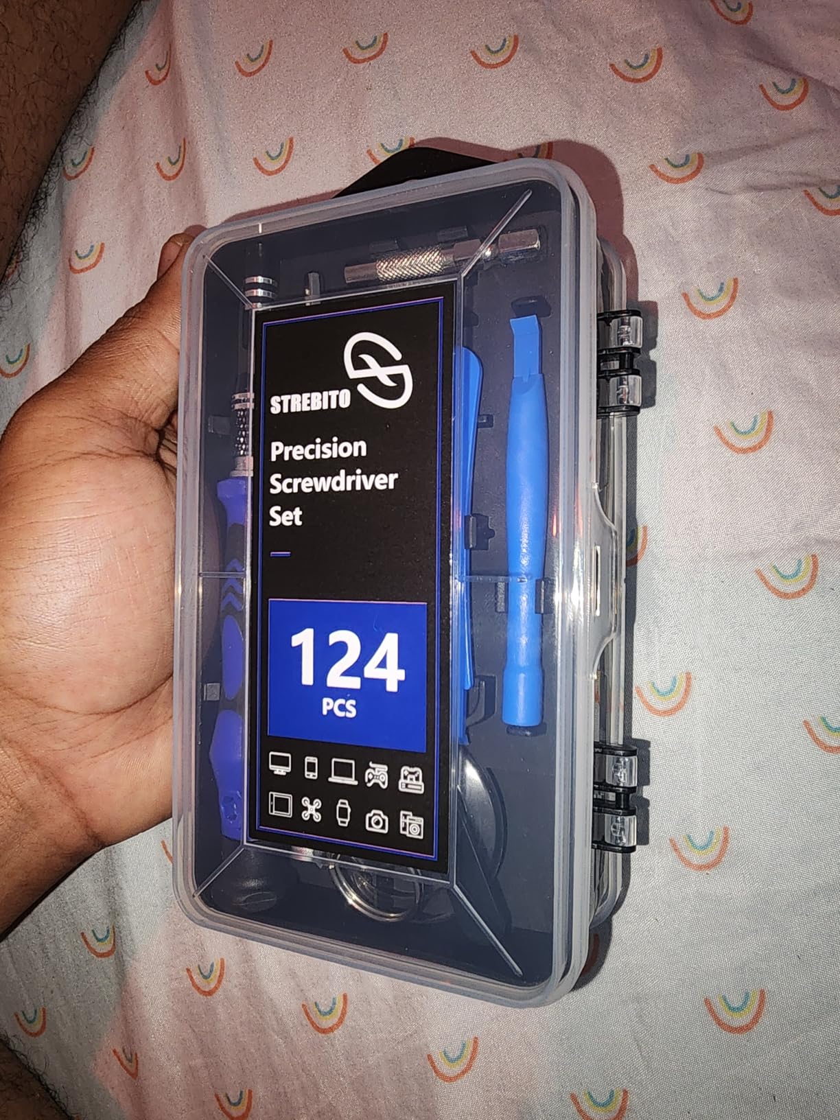 STREBITO Precision Magnetic Screwdriver Set 124-Piece Electronics Tool Kit with 101 Bits, for Computer, Laptop, Cell Phone, PC, MacBook, iPhone, PS4, PS5, Xbox Repair customer photo 1