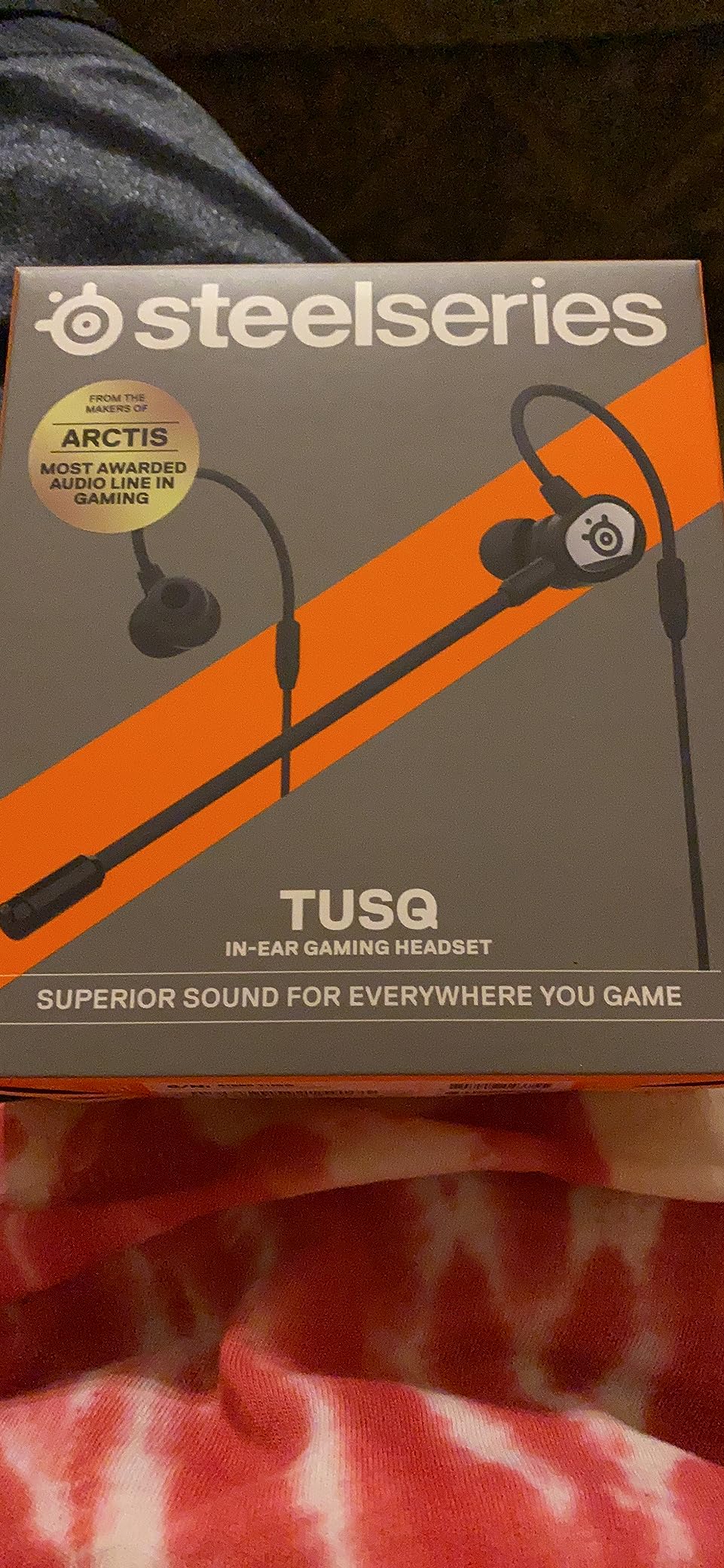 SteelSeries Tusq in-Ear Mobile Gaming Headset - Dual Microphone with Detachable Boom Mic - Ergonomic Suspension Design Earphones - for Mobile,Black customer photo 1