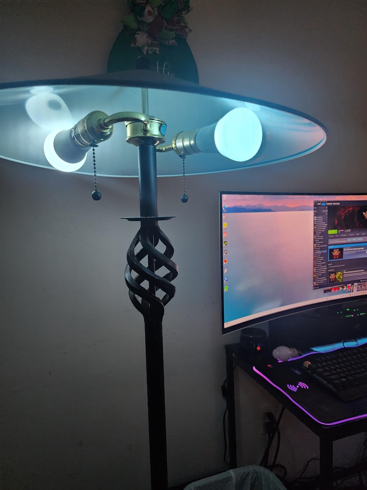 Philips Hue Smart Light Bulbs Starter Kit, Includes (1) Bridge, (2) 60W A19 Bulbs, White and Color Ambiance LED Color Changing Lights, 800LM, E26, Control with App or Voice Assistant customer photo 1