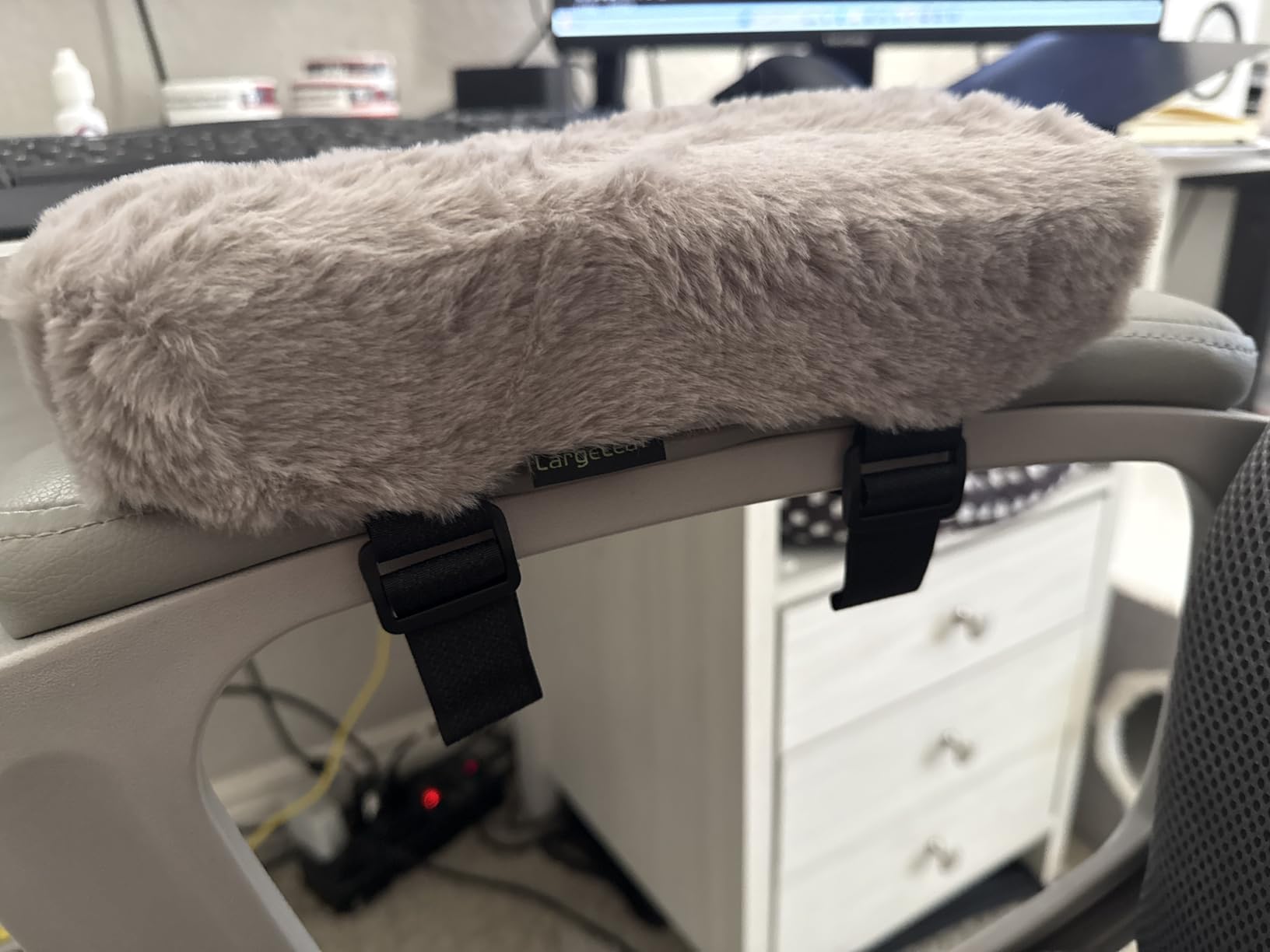 Chair Armrest Cooling Gel Cushions Elbow Pillow Pressure Relief Office Chair Gaming Chair armrest with Memory Foam armrest Pads 2-Piece Set of Chair customer photo 1