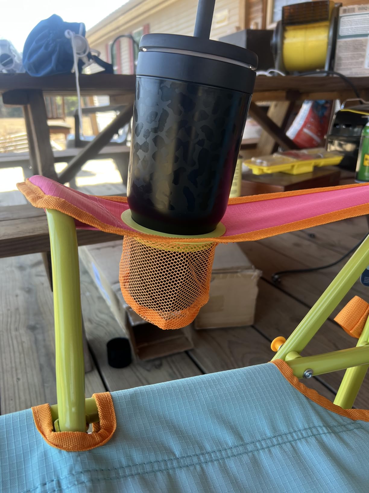 GCI Outdoor Comfort Pro Rocker Collapsible Rocking Chair & Outdoor Camping Chair, Indigo Blue customer photo 1