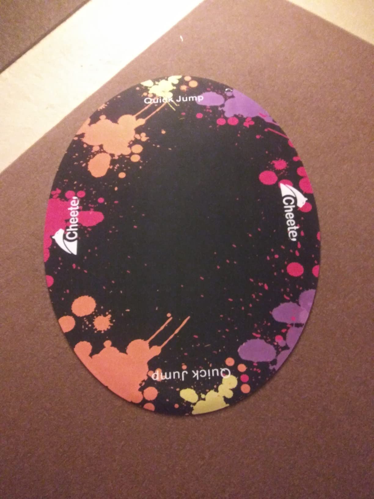 Jump Rope Mat Large Rubber Exercise Mat Workout Mats for Home Gym Flooring Non-Slip Oval Design for Floor & Rope Protection customer photo 2