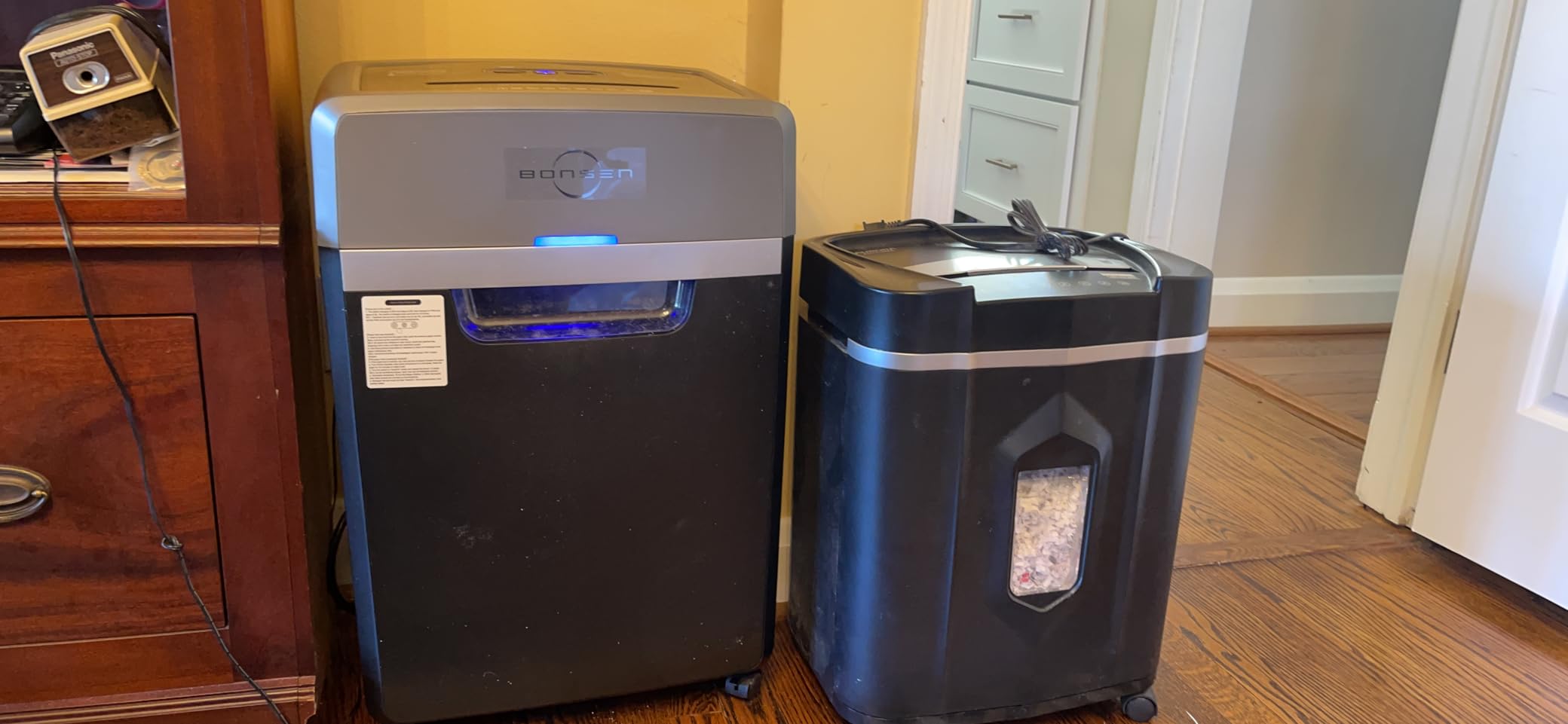 BONSEN Heavy Duty Paper Shredder, 24-Sheet Cross-Cut Shredder, 40-Min Continuous Running Time, Commercial Grade Shredder for Office, 9-Gallon Big Basket, 55dB Super Quiet, P-4 High Security (S3105) customer photo 2