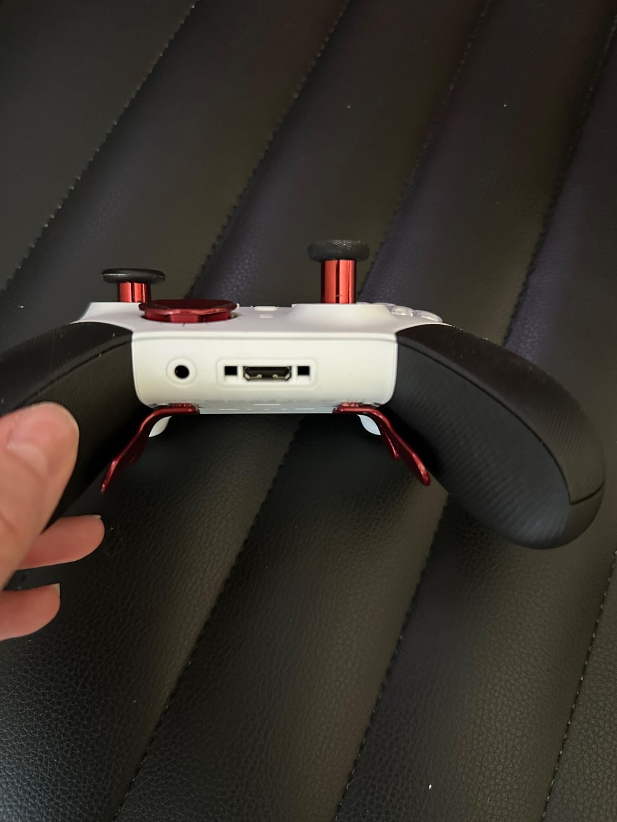 TOMSIN Replacement Magnetic Buttons Kit for Xbox Elite Controller Series 2 Accessories, Includes 6 Metal Plating Joysticks, 4 Paddles, 2 D-Pads, 1 Adjustment Tool (Plating Red) customer photo 1