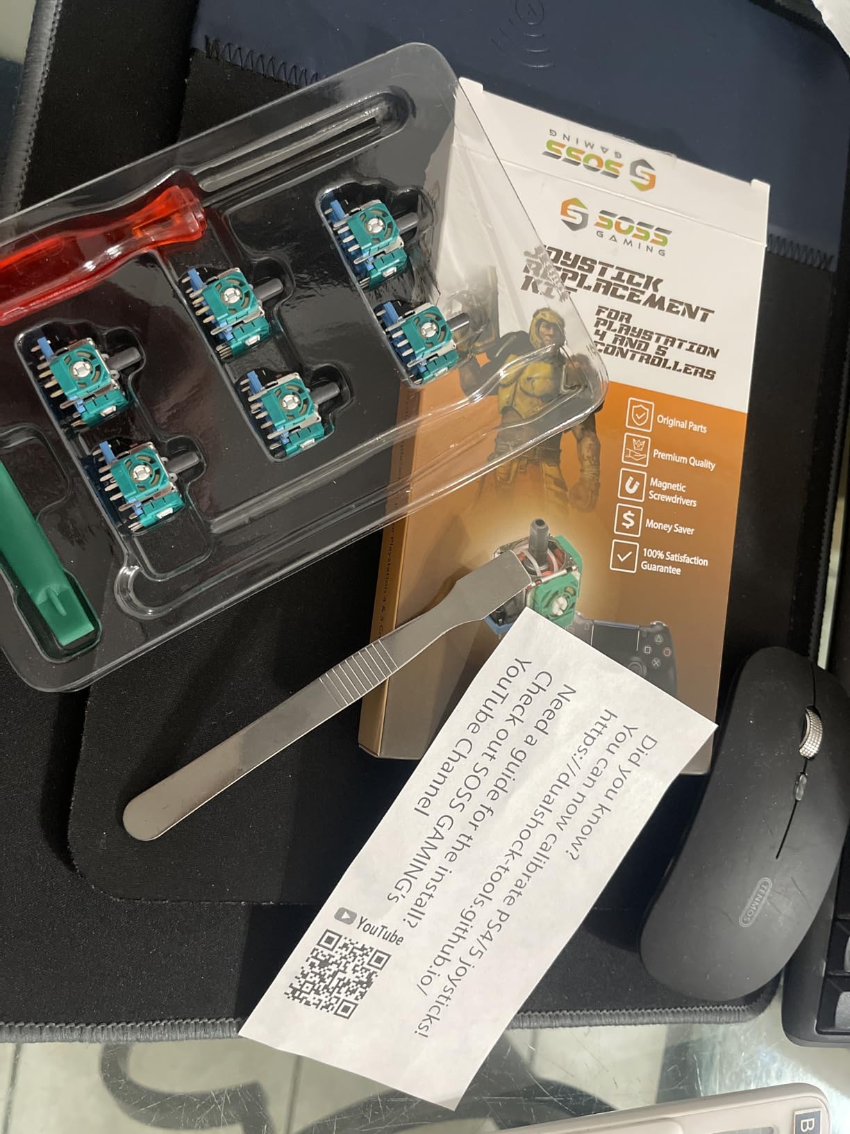 Genuine Analog Joysticks Repair Kit for PlayStation 4 and 5 - Fix Stick Drift, Broken, and Loose Joysticks on Dualsense and Dualshock 4 Controllers customer photo 1