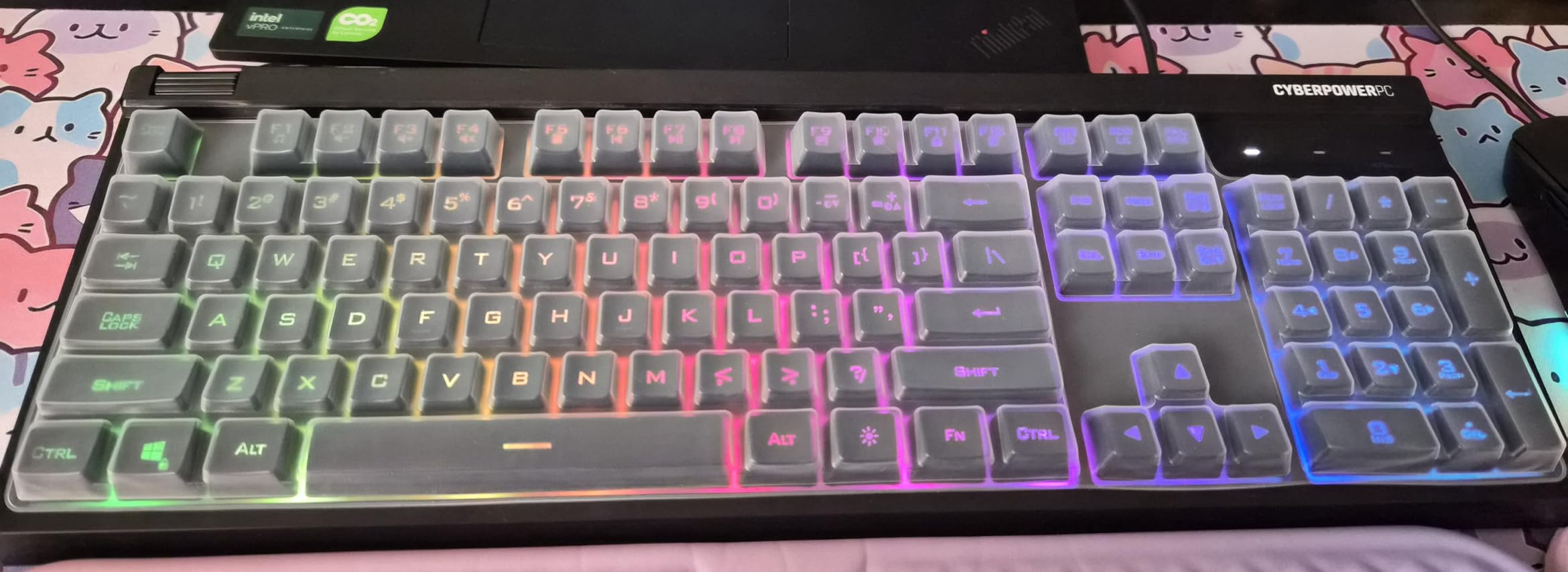 Keyboard Cover Skin for Logitech K845 Mechanical Illuminated Keyboard, Logitech K845 Keyboard Protector Accessories,Ultra Thin Desktop PC Silicone Keyboard Cover-Clear customer photo 1