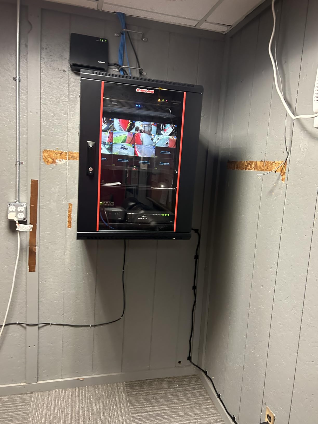 12U Wall Mount Server Rack Cabinet, 19 Inch Network Cabinet Enclosure, 24 Inch Deep, Locking Tempered Glass Door, Ventilated, Fan-Ready Top customer photo 1