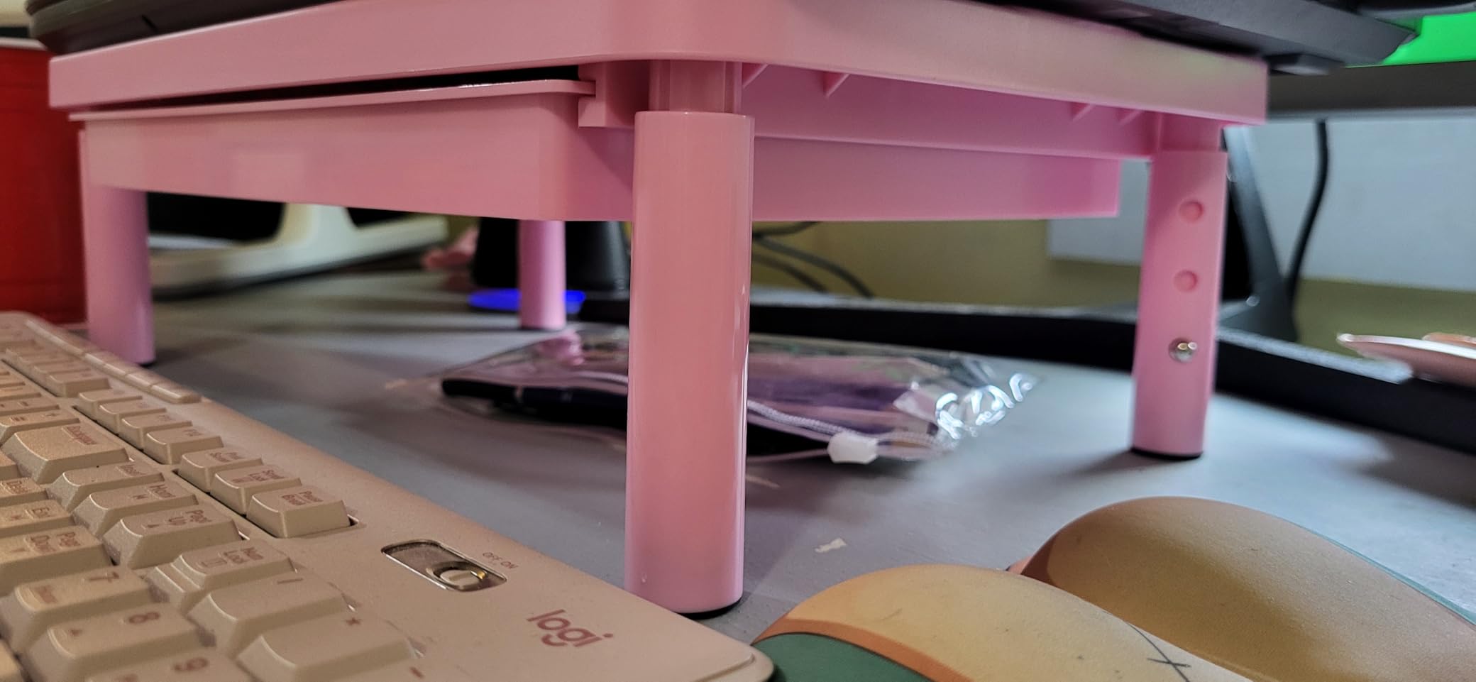 WALI Computer Monitor Stand with Storage, Desk Monitor Riser 3 Height Adjustable, Laptop Riser with Airflow Vents, Desk Organizer for Computer, Laptop, Printer, Notebook (STT003D-B), 1 Pack, Black customer photo 1