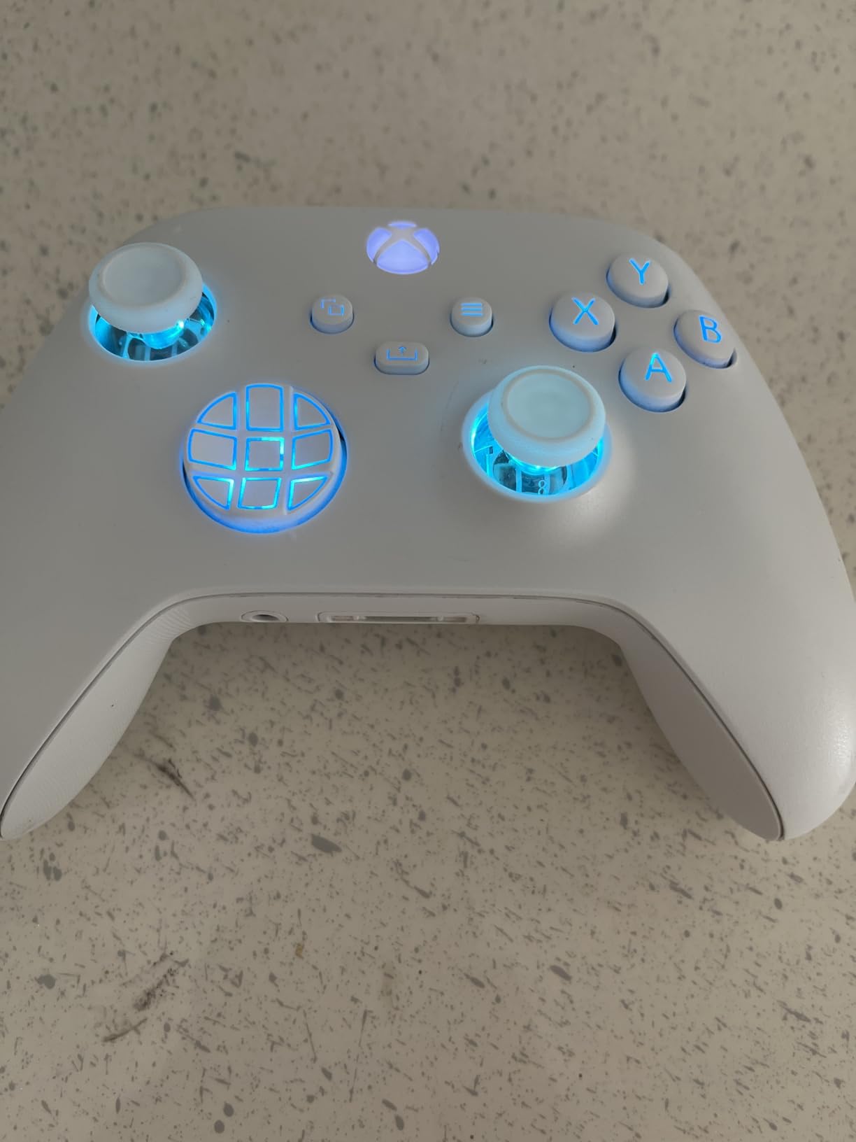 eXtremeRate Multi-Colors Luminated Dpad Thumbsticks Start Back Sync ABXY Buttons for Xbox Series X/S Controller, Black Classical Symbols Buttons DTF LED Kit for Xbox Core Controller customer photo 1