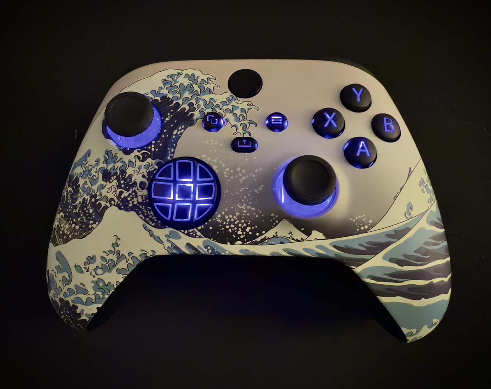 eXtremeRate Multi-Colors Luminated Dpad Thumbsticks Start Back Sync ABXY Buttons for Xbox Series X/S Controller, Black Classical Symbols Buttons DTF LED Kit for Xbox Core Controller customer photo 2