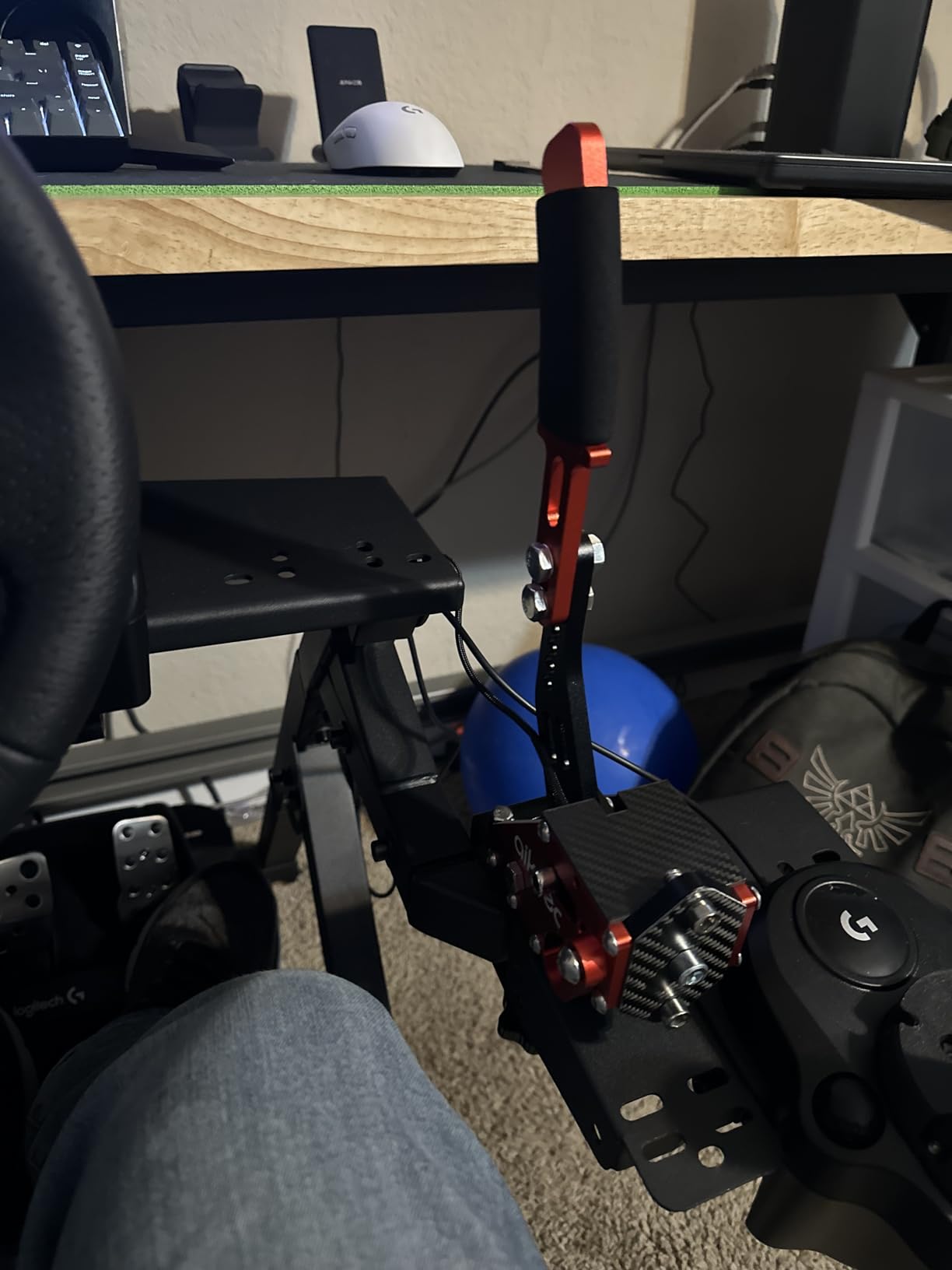 aikeec 64 Bit USB Handbrake with Clamp for PC Windows Sim Racing Games G25 G27 G29 T500 FANATECOSW customer photo 2