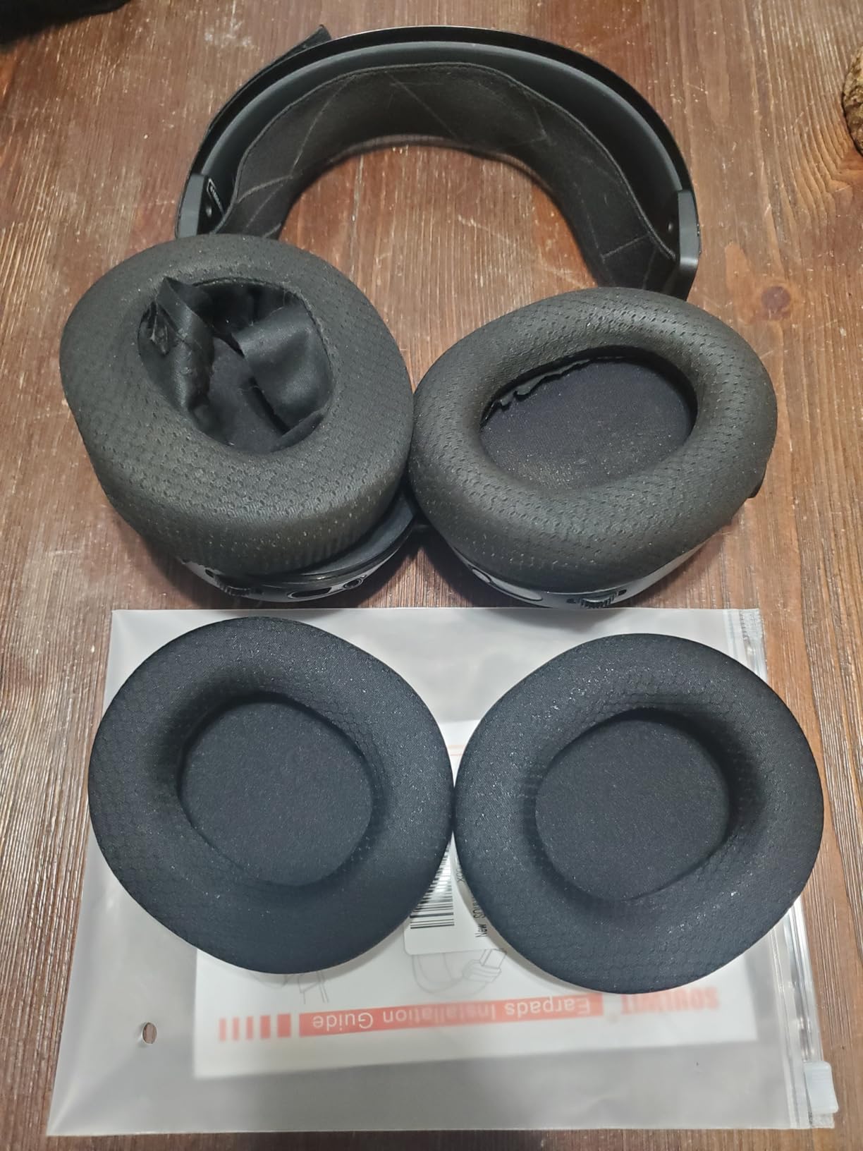 SOULWIT Replacement Earpads for SteelSeries Arctis 1/3/5/Arctis 7/7+/7P/7P+/7X/7X+/9/9X/Pro/Prime(Do Not Fit Any Arctis Nova) Headset, Ear Pads Cushions with High-Density Foam - Black customer photo 2