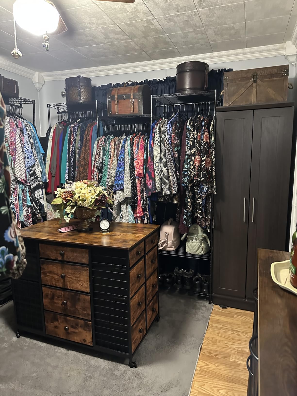 VIPEK V5 Portable Closet Wardrobe Heavy Duty Clothes Rack, Freestanding Clothing Rack with 4 Hang Rods & 8 Shelves, Adjustable Closet Racks, 68.9