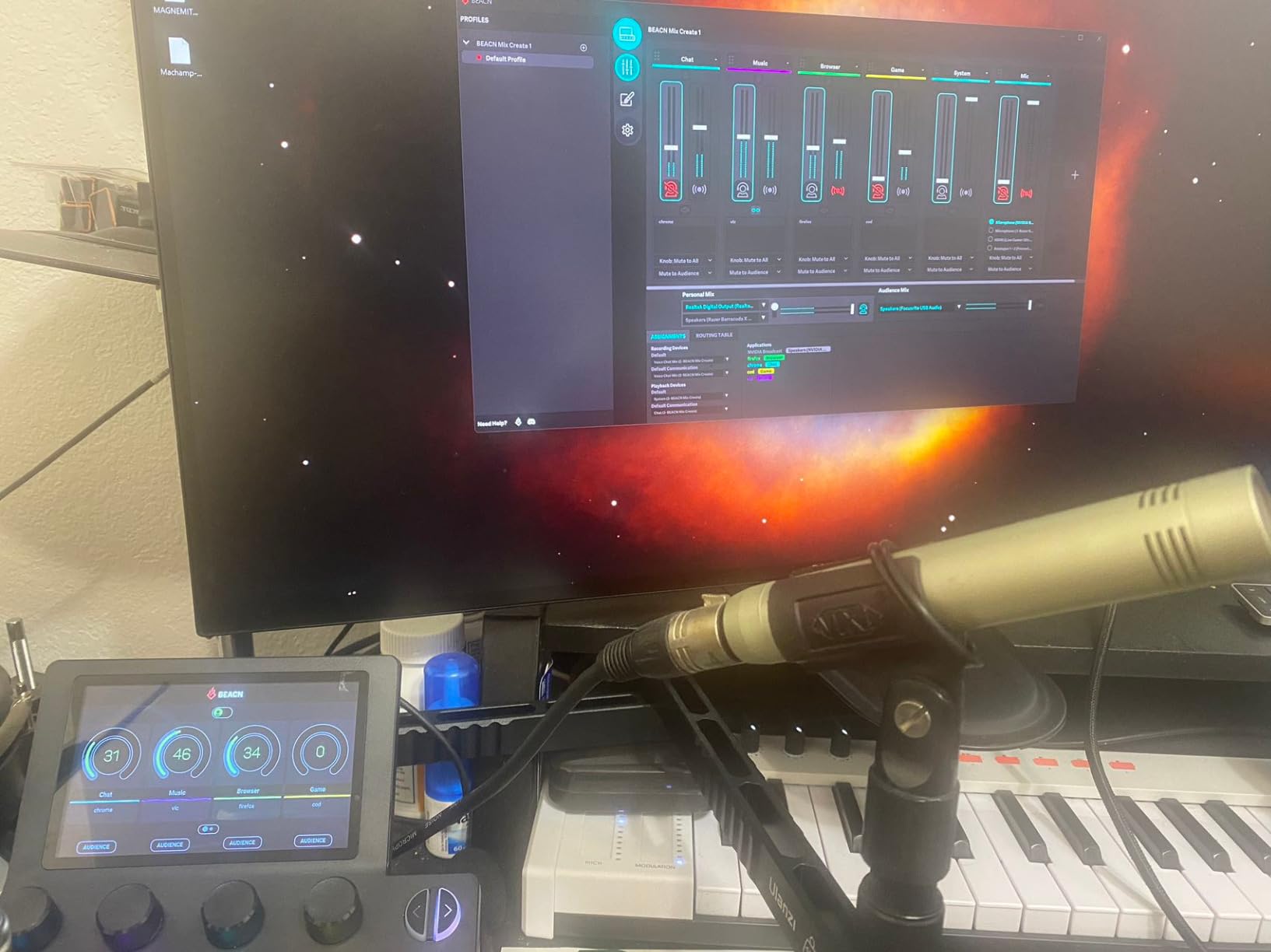 BEACN Mix Create Audio Mixer for PC & Mac | For Content Creators, Gaming & Podcast, PC Audio Mixer with USB for Twitch & YouTube | Essential Streaming Accessories (Dark) customer photo 2
