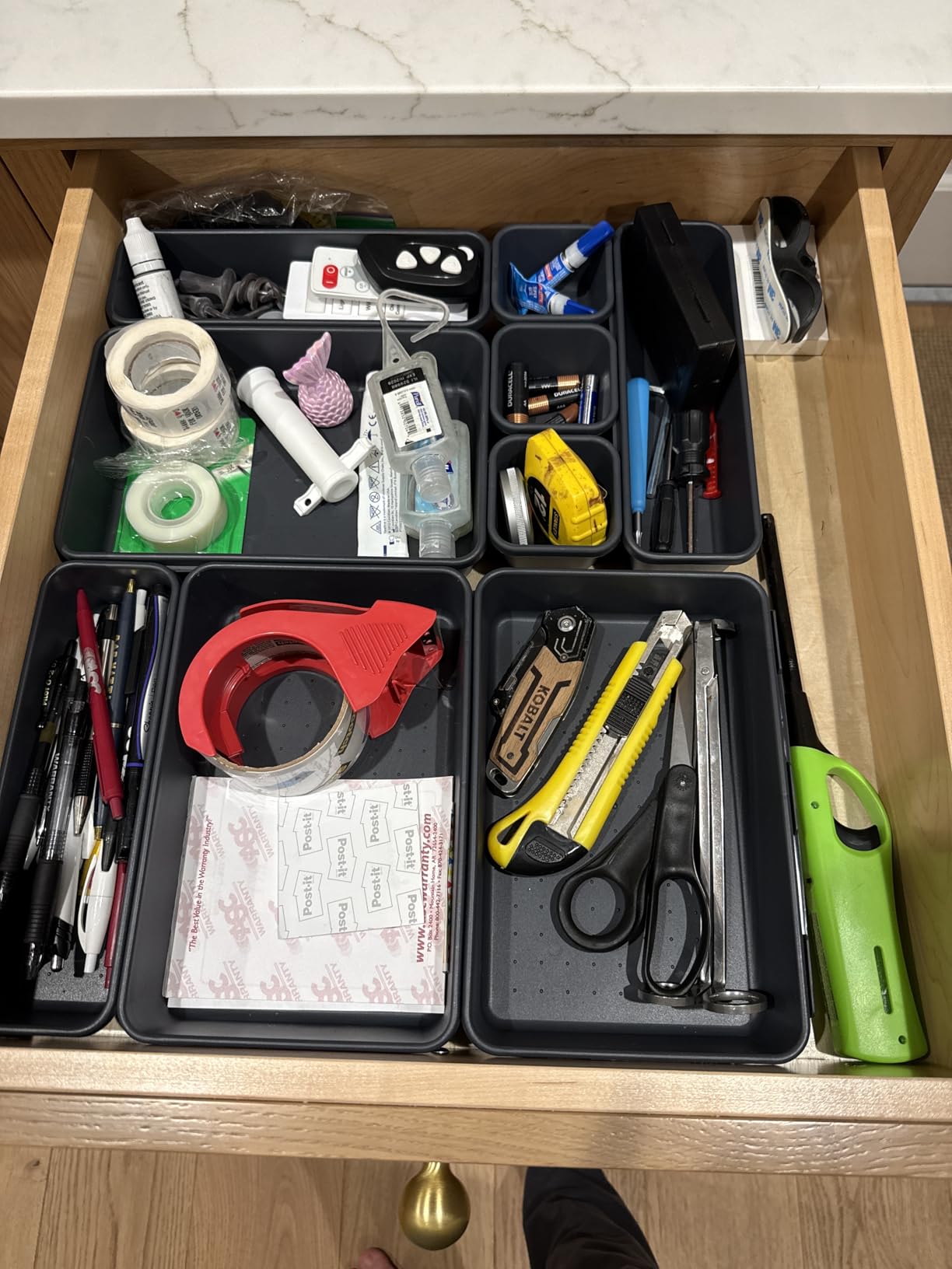 15 PCS Interlocking Desk Drawer Organizer Separator for Office,Bathroom,Kitchen,Makeup (Black) customer photo 1