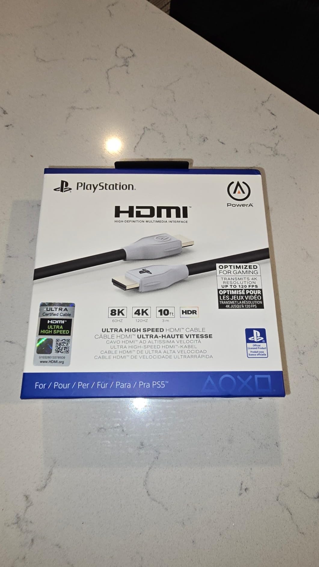 PowerA Ultra High Speed HDMI Cable for PlayStation 5, Cable, HDMI 2.1, PS5, Officially Licensed customer photo 2