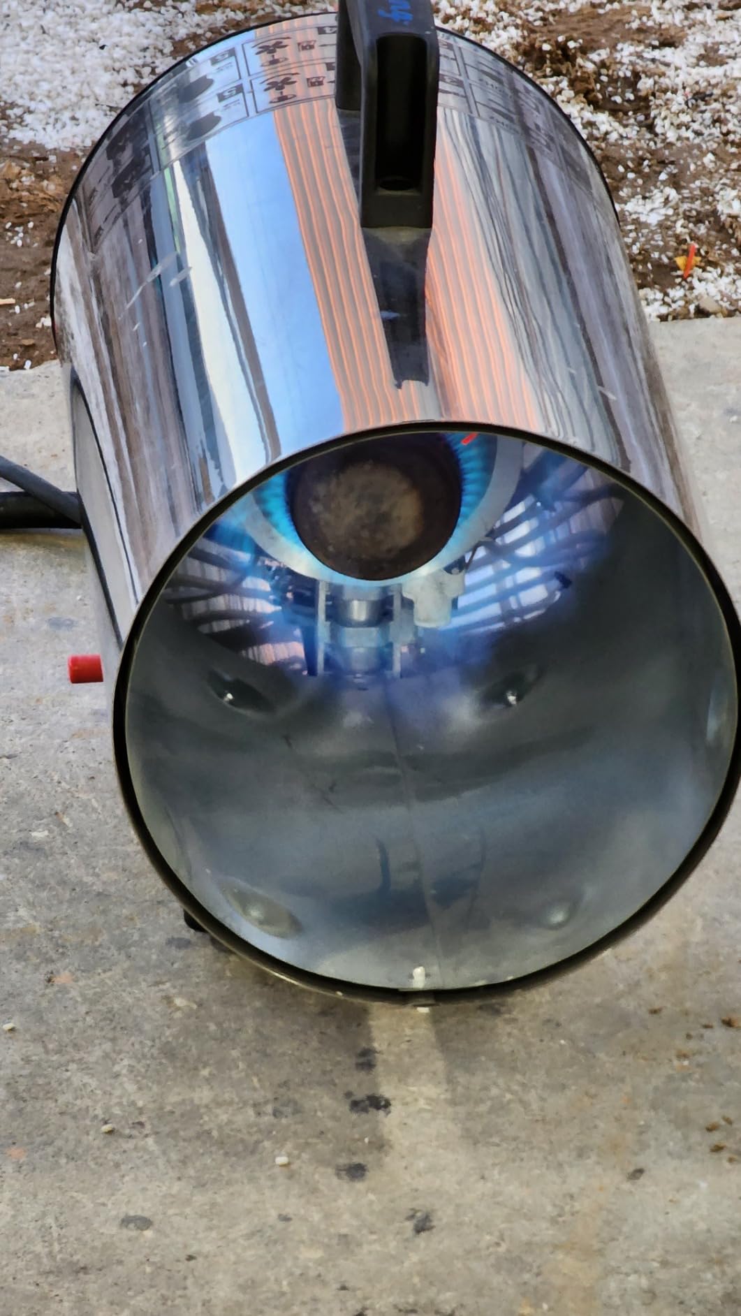 Flame King 60,000 BTU Portable Propane Forced Air Heater Outdoor Great for Jobsite, Construction, Garage, Patio, Stainless Steel customer photo 2