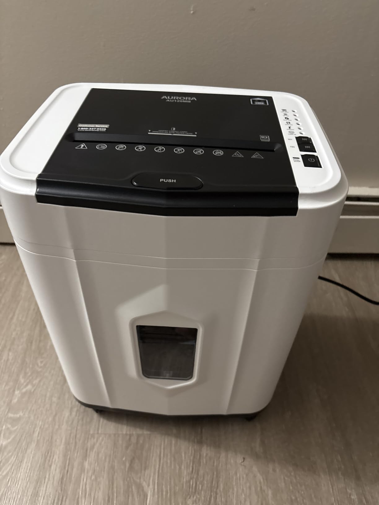 Aurora Commercial Grade 200-Sheet Auto Feed High Security Micro-Cut Paper Shredder/ 60 Minutes/Security Level P-5 customer photo 1