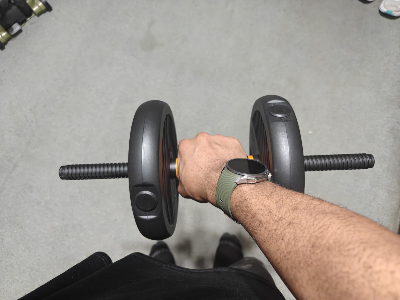 FEIERDUN Adjustable Dumbbells, 20/30/40/45/70/90lbs Free Weight Set with Connector, 5 in1 Dumbbells Set Used as Barbell, Kettlebells, Push up Stand, Weight Plate customer photo 1