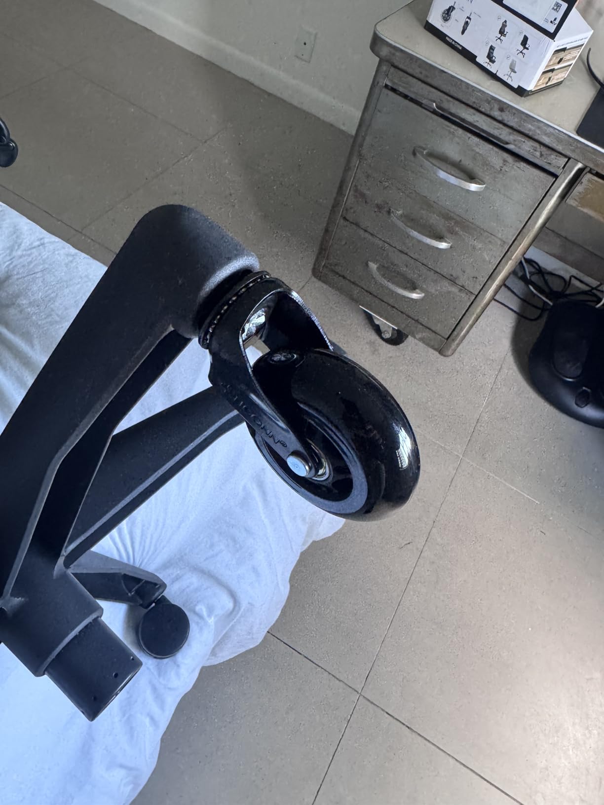 TICONN Office Chair Caster Wheels Set of 5 for Tile, Hardwood Floors and Carpets, Universal Fit for Most Chairs (Black) customer photo 2