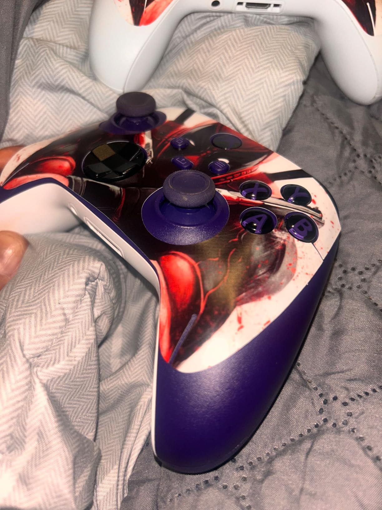 FPS Thumbstick Extender & Printing Rubber Silicone Grip Cover 2 Sets for Xbox Series X/S & Xbox One Controller(Immortal) customer photo 2