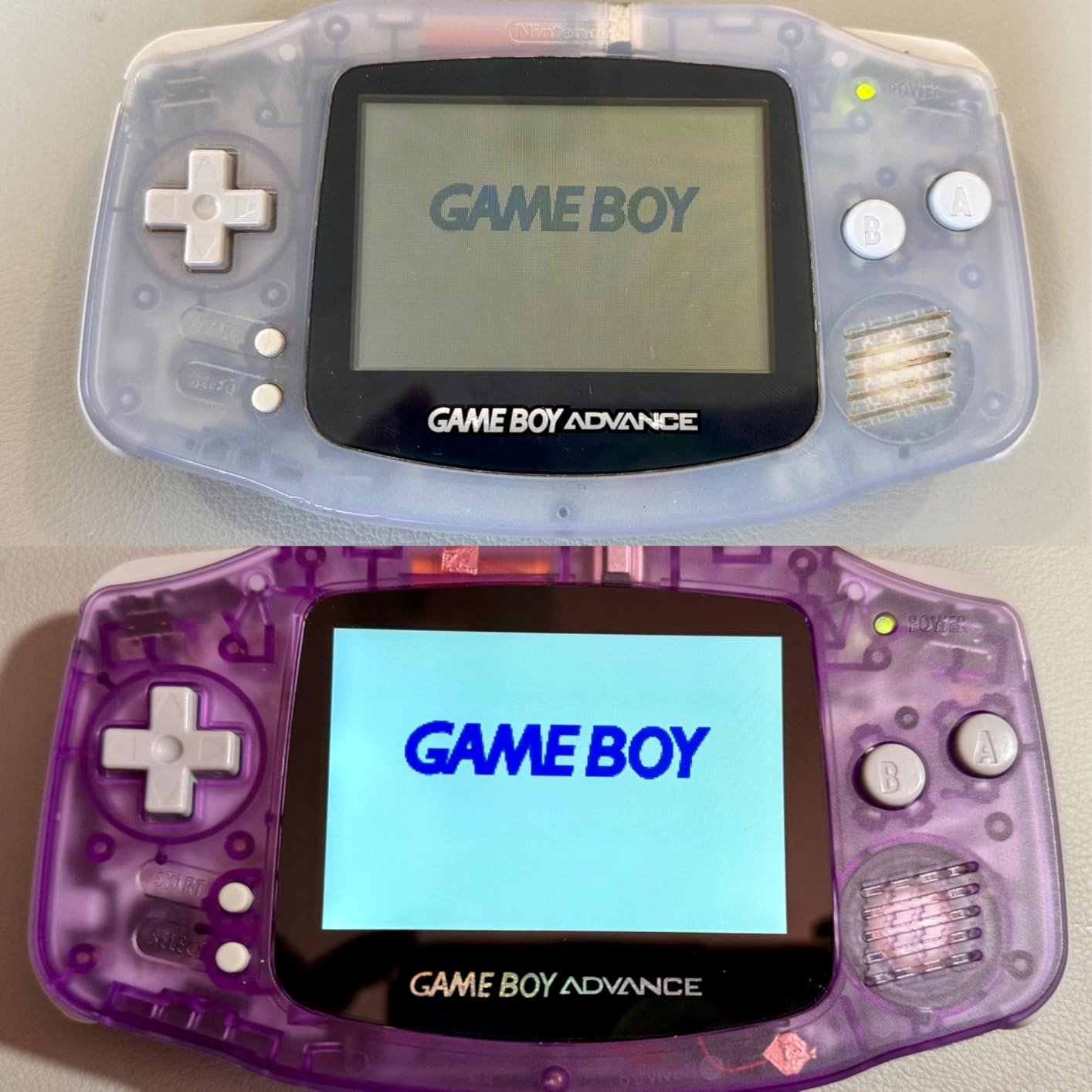 IPS Ready Upgraded eXtremeRate Clear Replacement Shell Full Housing Cover with Buttons for Gameboy Advance GBA - Compatible with Both IPS & Standard LCD - Console NOT Included customer photo 2