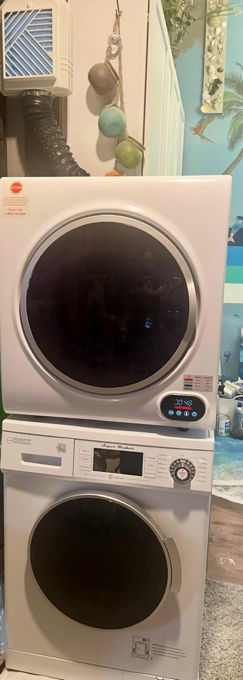 Equator Basic Stackable 13 lbs Washer + Vented Sensor Dryer 3.5cf 110V customer photo 2