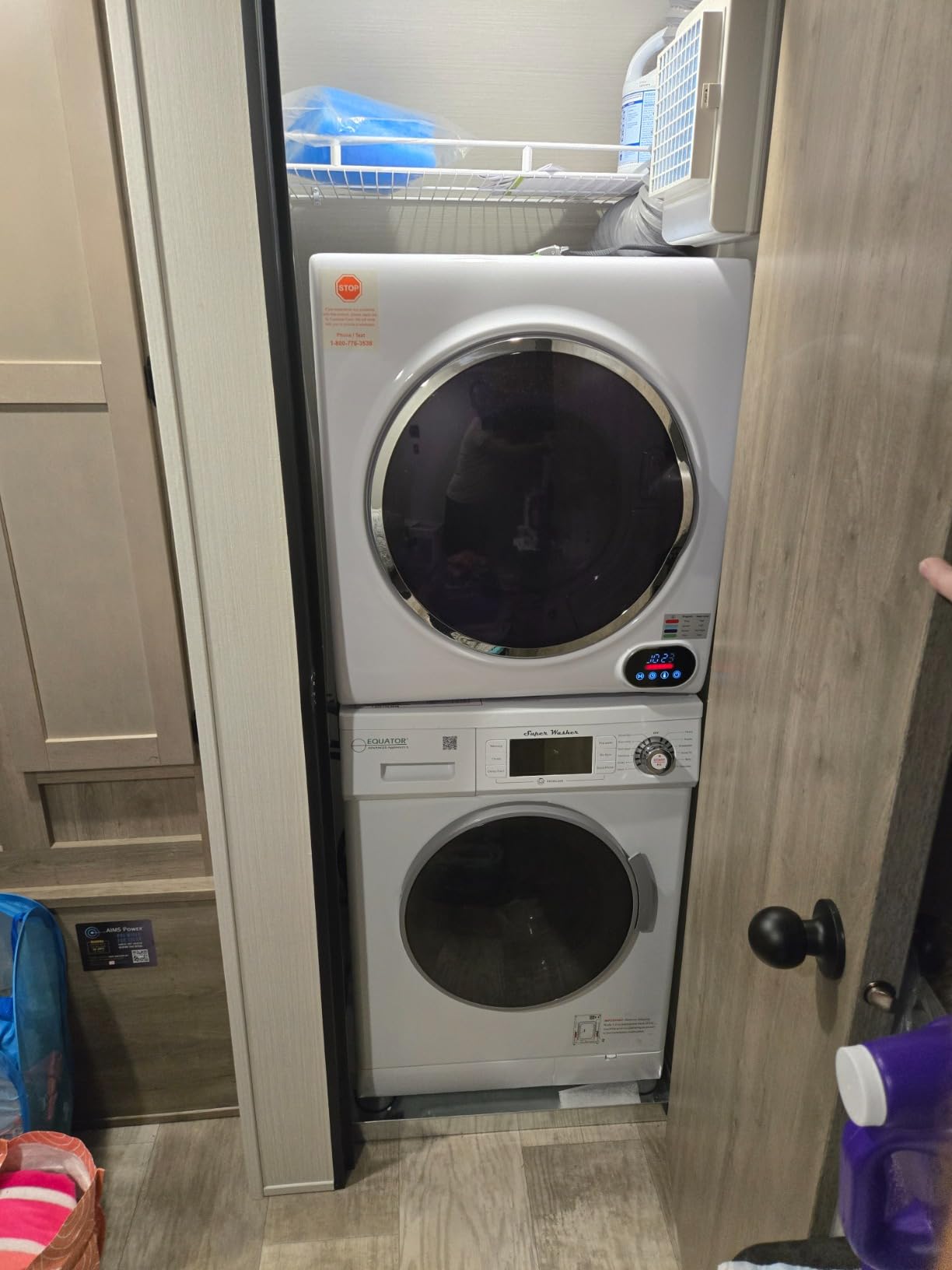 Equator Basic Stackable 13 lbs Washer + Vented Sensor Dryer 3.5cf 110V customer photo 6