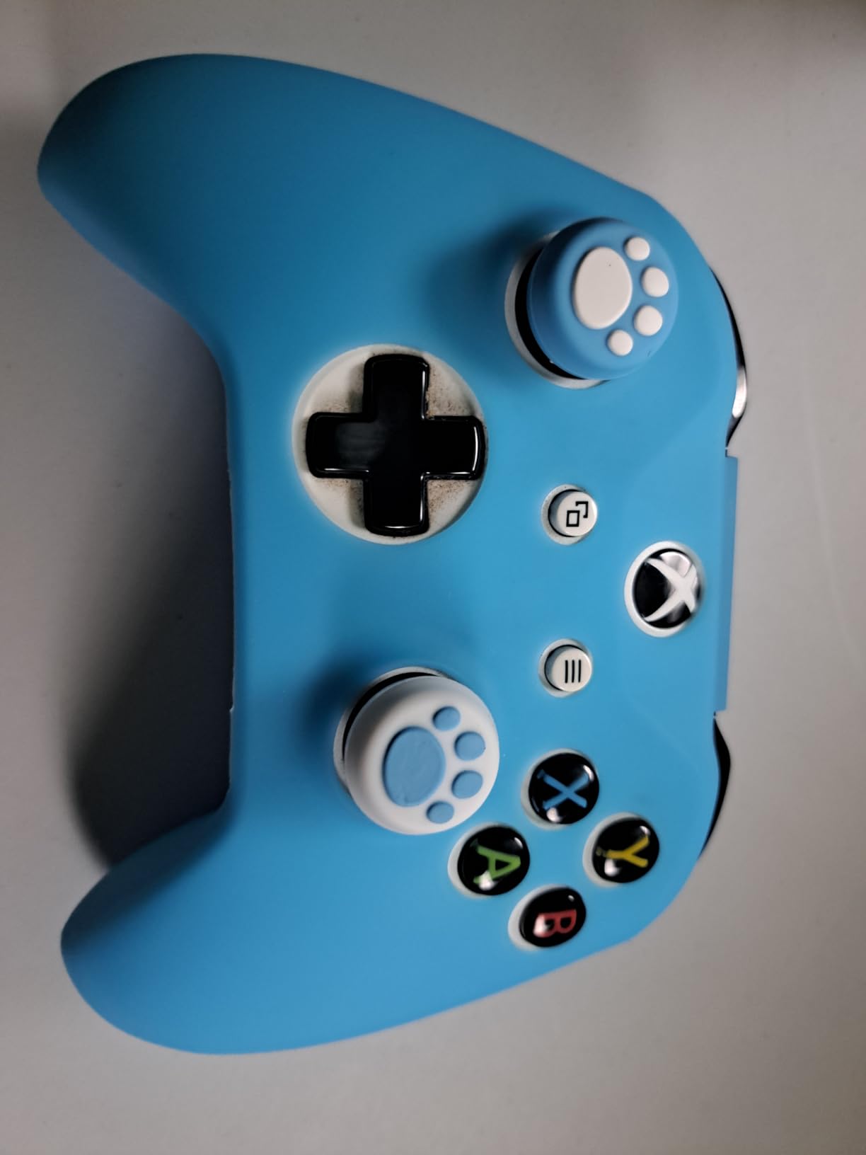 Controller Skins Silicone Grip Glow in The Dark Protective Case for Xbox One Controller(Not Fit Xbox Series Controller) + 6 Grips Accessories Glow in The Dark. customer photo 2