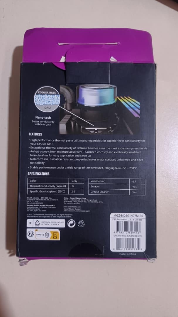 Cooler Master CryoFuze Premium Performance Thermal Paste, Nanoparticles, | 2 Grams | Thermal Compound (for GPU, CPU, Consoles, Laptops Graphics Cards, Heat Sinks) customer photo 2