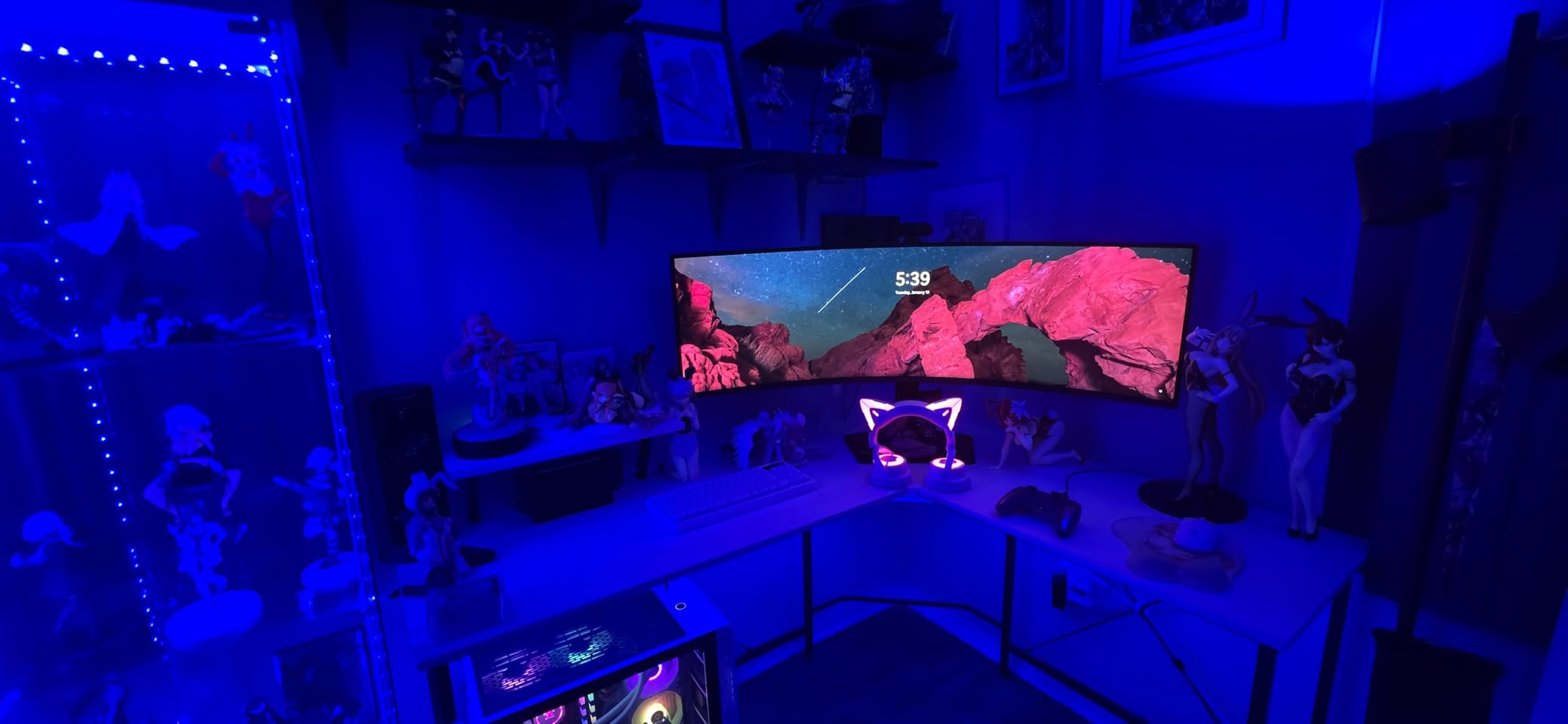 AGPTEK White Cable Sleeve Cover, 2 Pack 5ft - 1.2 inch Desk Cord Organizer Cable Hider, Home Office Wire Management customer photo 1