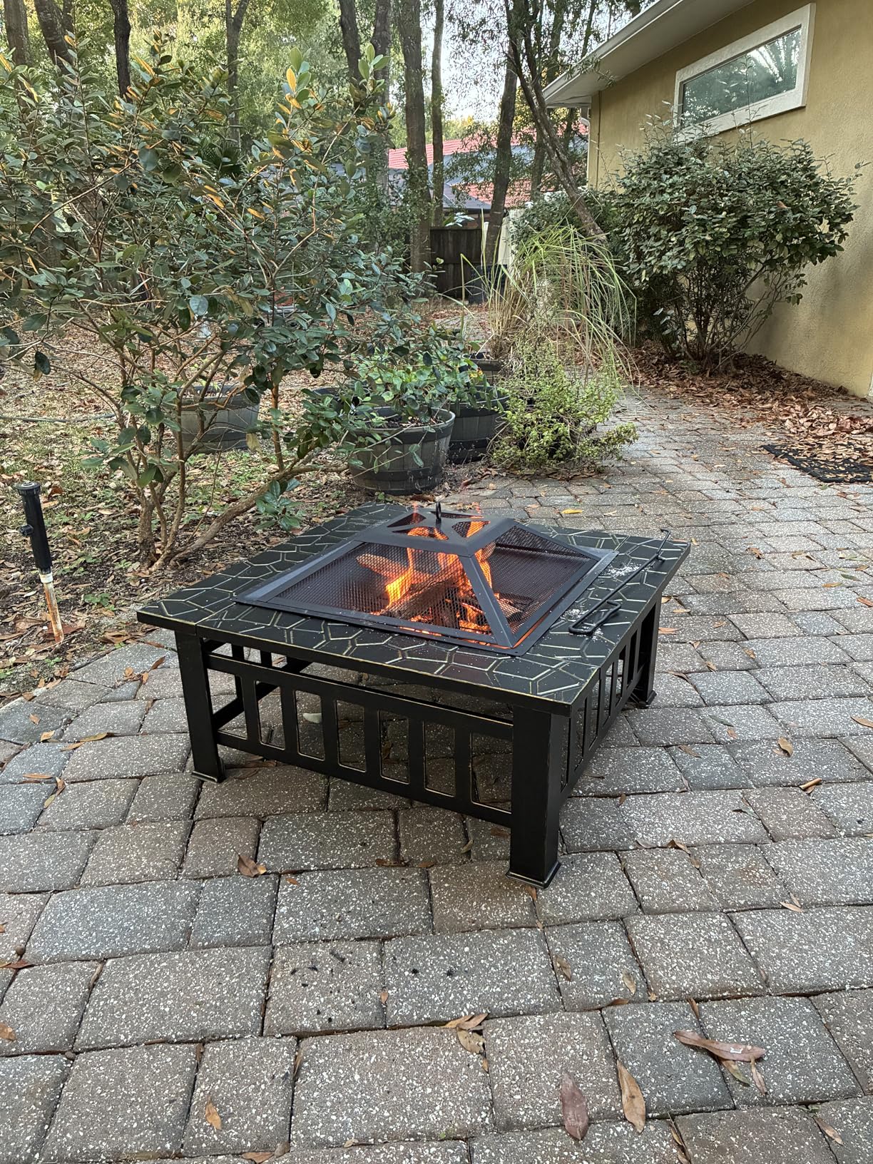 Devoko Outdoor Fire Pit, 32 Inch Firepit Table Metal Outdoor Fireplaces customer photo 1