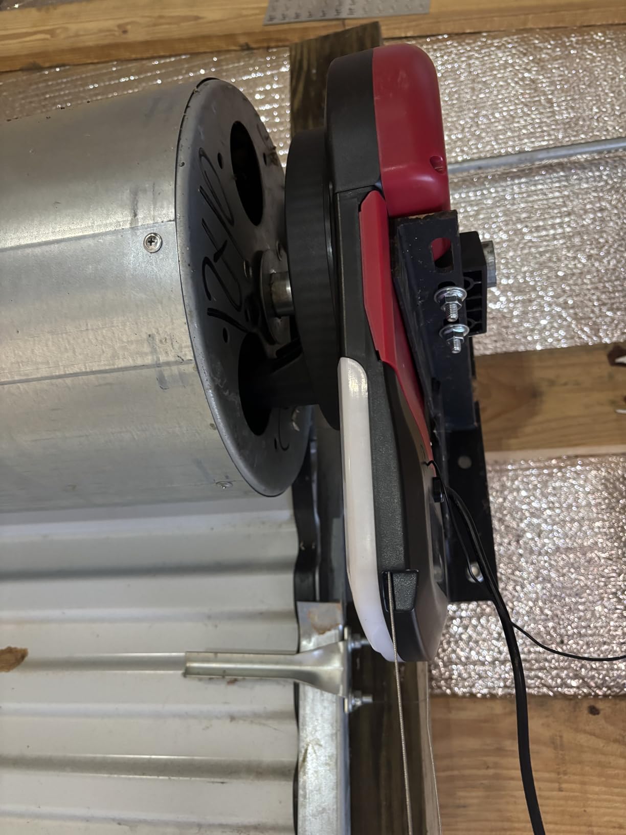 Roll Up Garage Door Opener with Remote,110V 50 Decibel Automatic Rolling Gate Opener,24V DC Roller Door Opener for Garage Warehouse Store Barn Farm-Not Fit Flap,Wall Mounted Garage Door (ERDO) customer photo 2