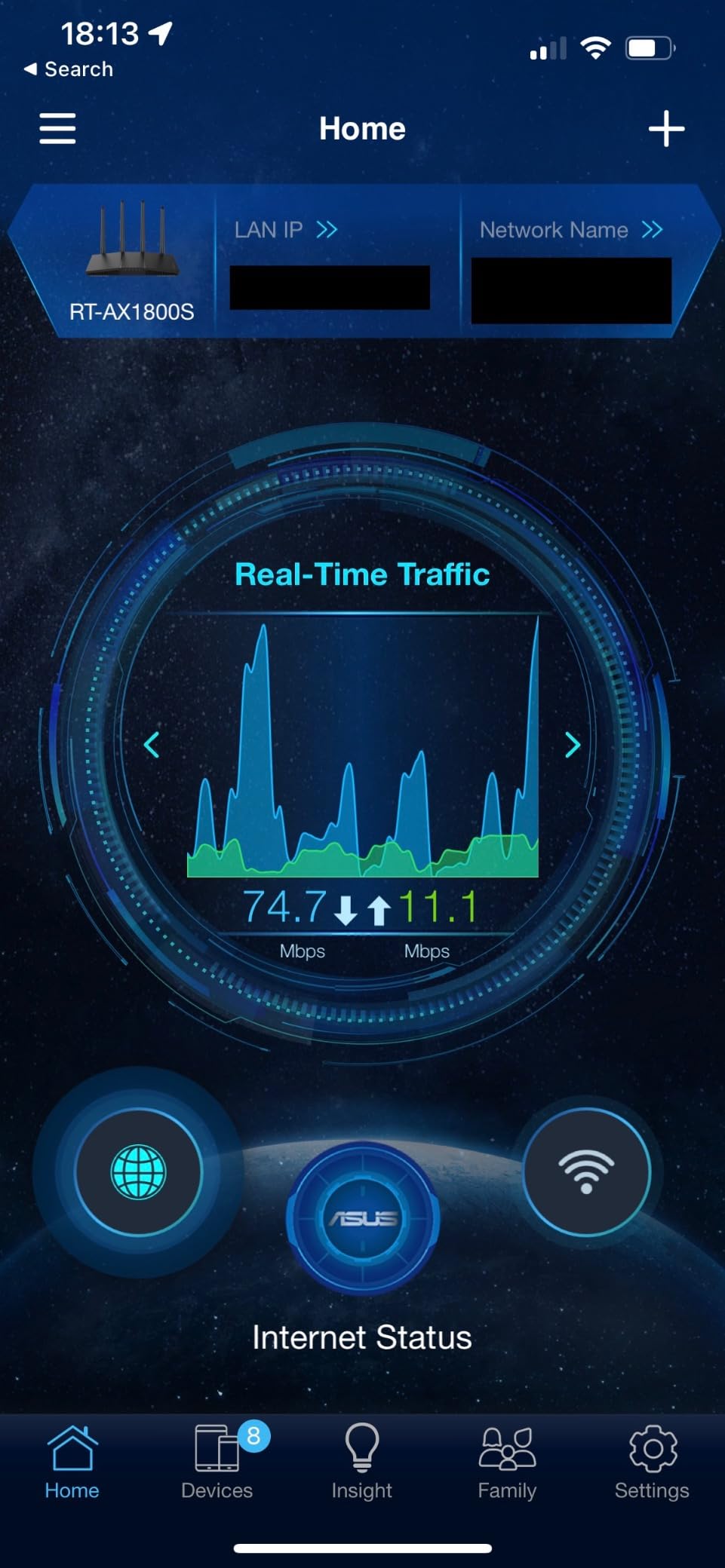 ASUS RT-AX1800S Dual Band WiFi 6 Extendable Router, Subscription-Free Network Security, Parental Control, Built-in VPN, AiMesh Compatible, Gaming & Streaming, Smart Home customer photo 1