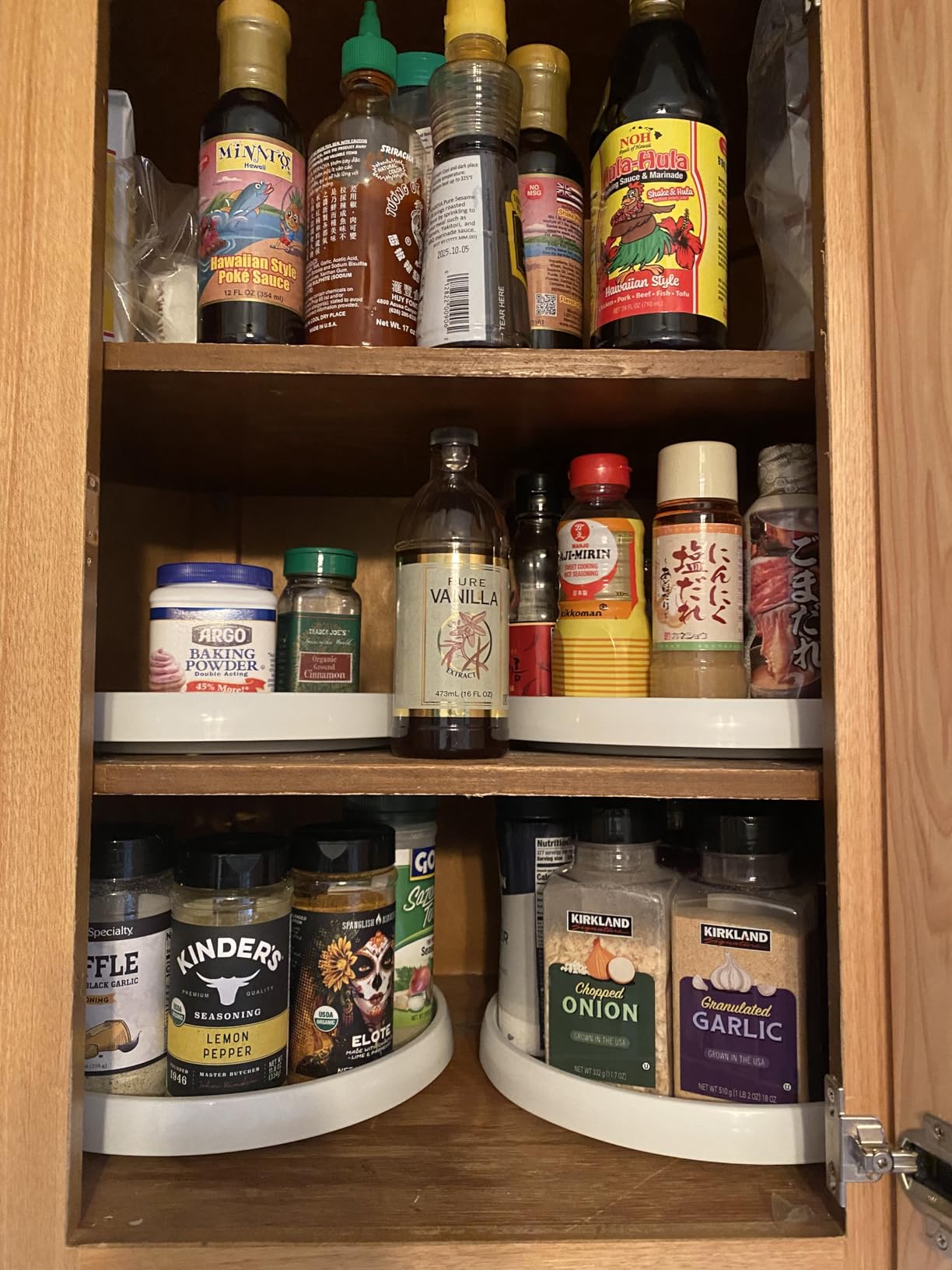 12-Inch Non-Skid Turntable Lazy Susan Organizer [4 Pack] - Spinning Rack for Cabinet Table Top, Pantry Organization Storage, Kitchen, Fridge, Vanity, Countertop, Under Sink Organizing, Spice Spinner customer photo 1