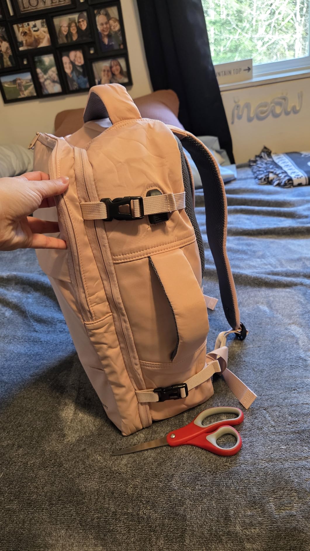 Taygeer Travel Backpack for Women, Carry On Backpack with Water Bottle Pocket & Shoe Pouch, TSA 15.6inch Laptop Mochila Flight Approved, Nurse Bag Casual Daypack for Weekender Business Hiking, Pink customer photo 2