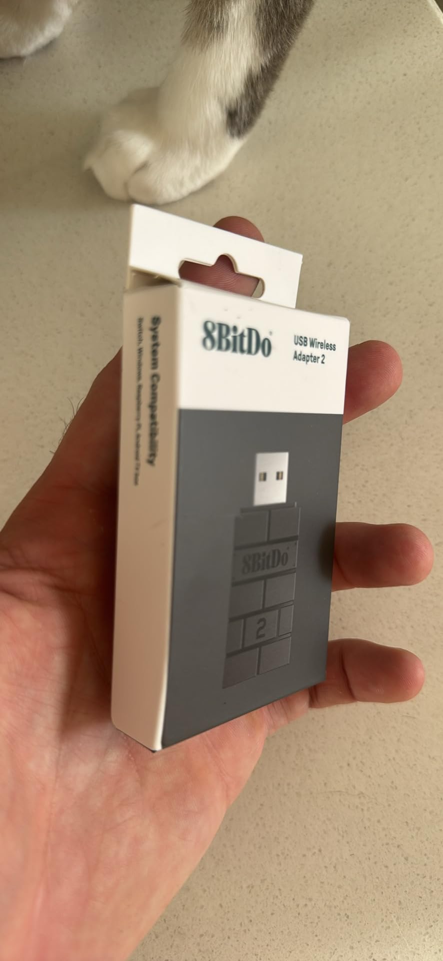 AKNES 8BitDo USB Wireless Controller Adapter 2 Converter Dongle for Switch1/2 / Switch OLED,Steam Deck,Windows,macOS,PS5/PS4/PS3 Controller,X Box Series X/S,X Box One Bluetooth Controller OTG Cable customer photo 1