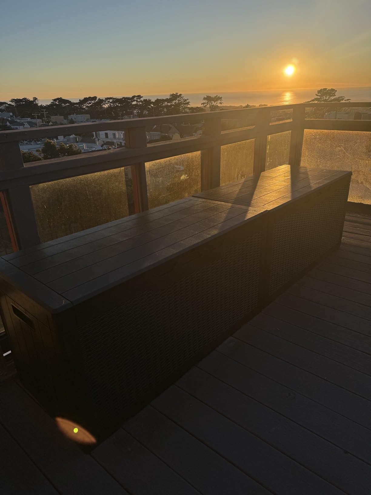 Devoko 100 Gallon Waterproof Large Resin Deck Box Indoor Outdoor Lockable Storage Container for Patio Furniture Cushions Garden Tools (100 Gallon, Black) customer photo 2