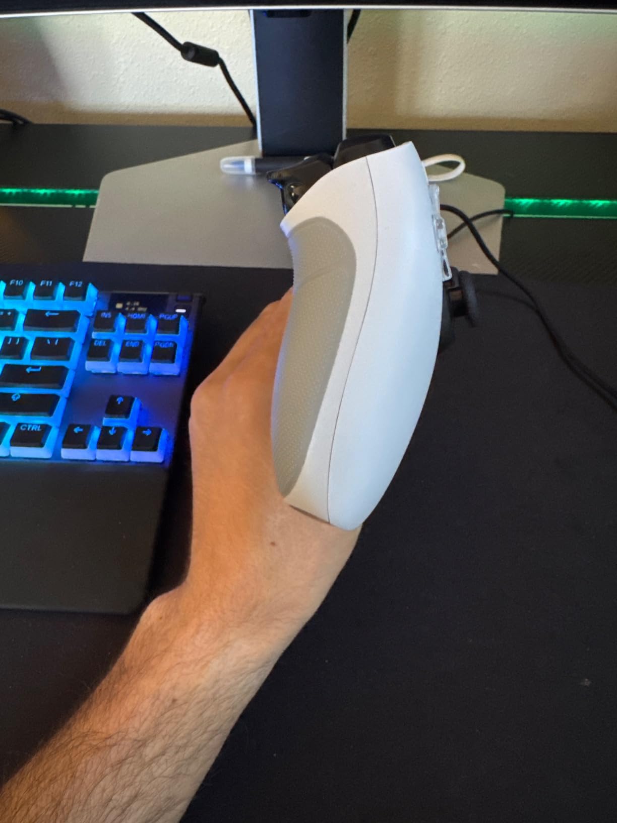 eXtremeRate Black Performance Rubberized Grip Custom Back Plate Bottom Shell Compatible with ps5 Controller, Replacement Back Shell Cover Compatible with ps5 Controller customer photo 2