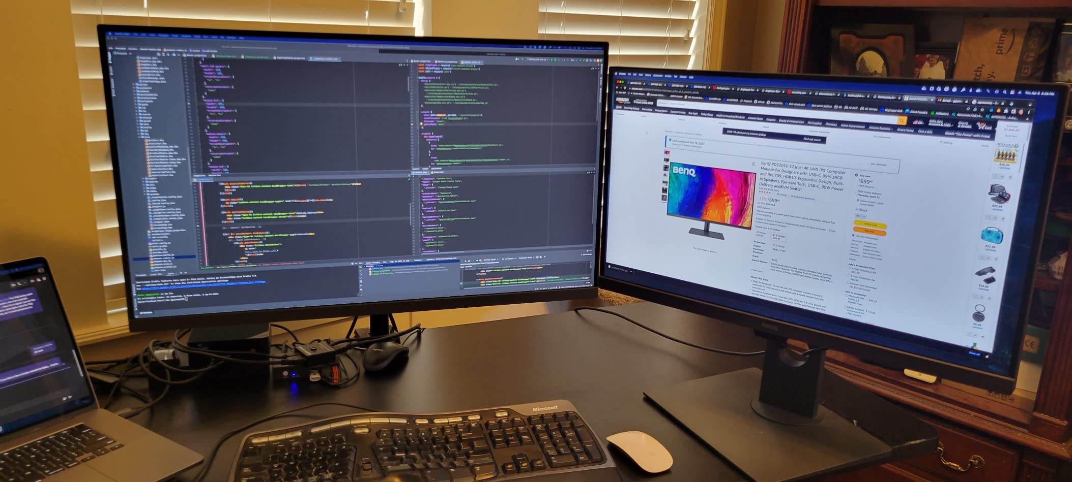 BenQ PD3205U Mac-Ready Monitor 32 4K UHD 99% Rec.709 and sRGB, IPS, DeltaE <=3, ICC Sync, Calibration Report, AQCOLOR, USB-C (90W) customer photo 2