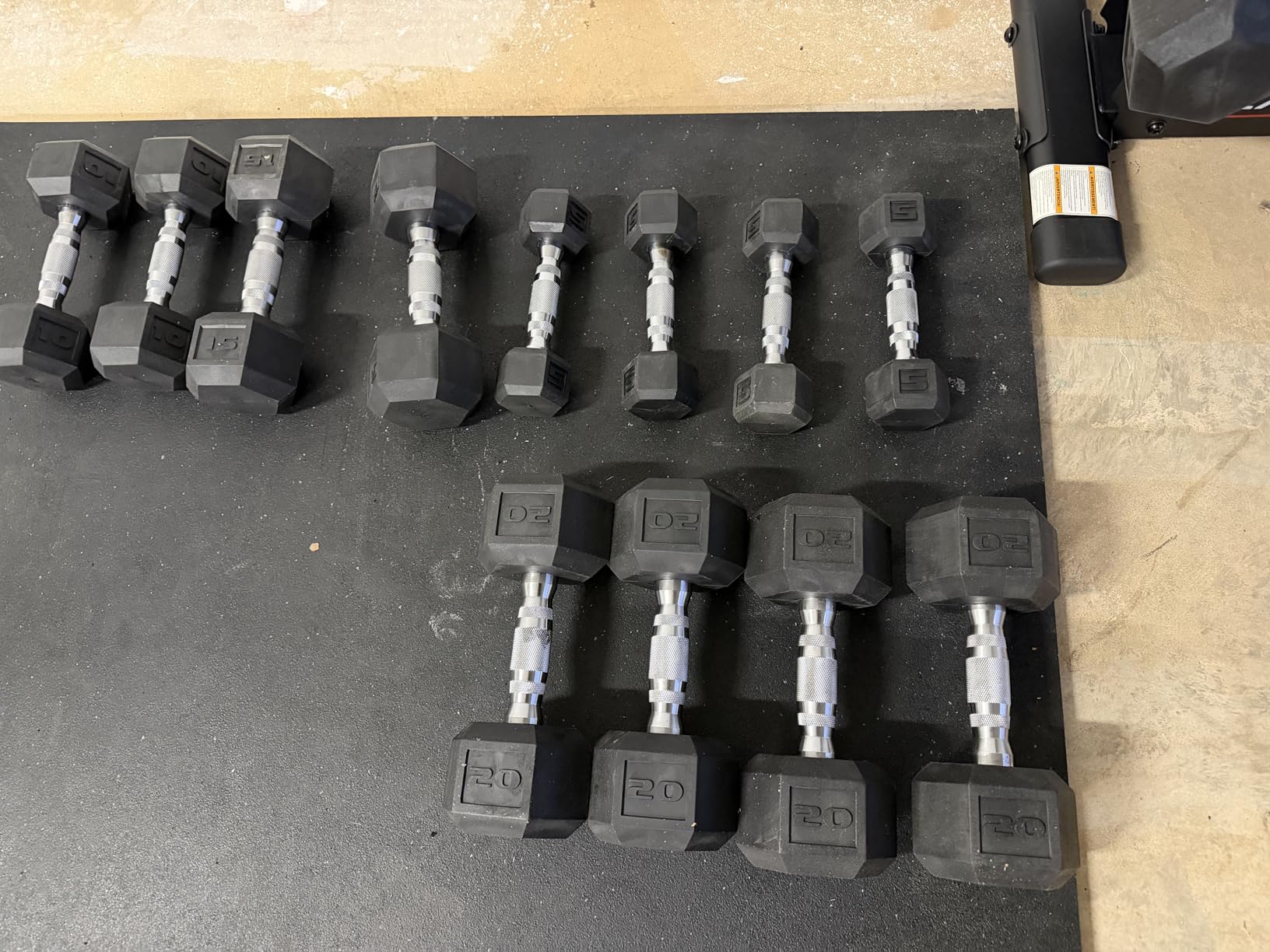 CAP Barbell Rubber Coated Dumbbell Weight Set with Vertical Rack | 100 lb, 150 lb, and 210 lb Options customer photo 1