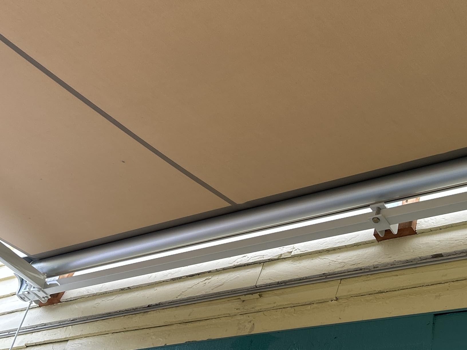 Diensweek 12'x10' Patio Awning Retractable, Fully Assembled Motorized Electric Commercial Grade - Quality 100% Dope-Dyed Acrylic Window Door Sunshade Shelter - Deck Canopy Balcony (12'x10', Beige) customer photo 2