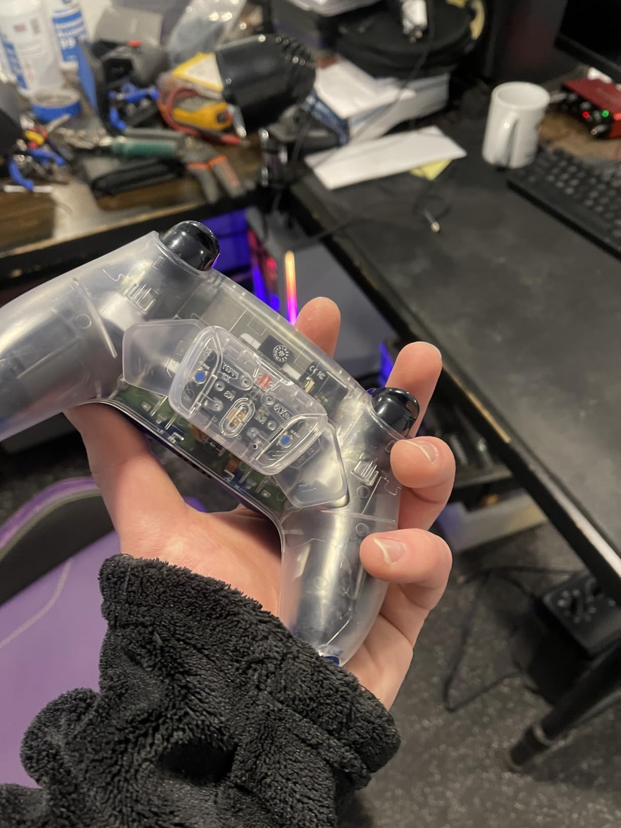 eXtremeRate Textured White Programable RISE4 Remap Kit for PS5 Controller BDM-010 BDM-020 Models, Upgrade Board & Redesigned Back Shell & 4 Back Buttons for PS5 Controller customer photo 1