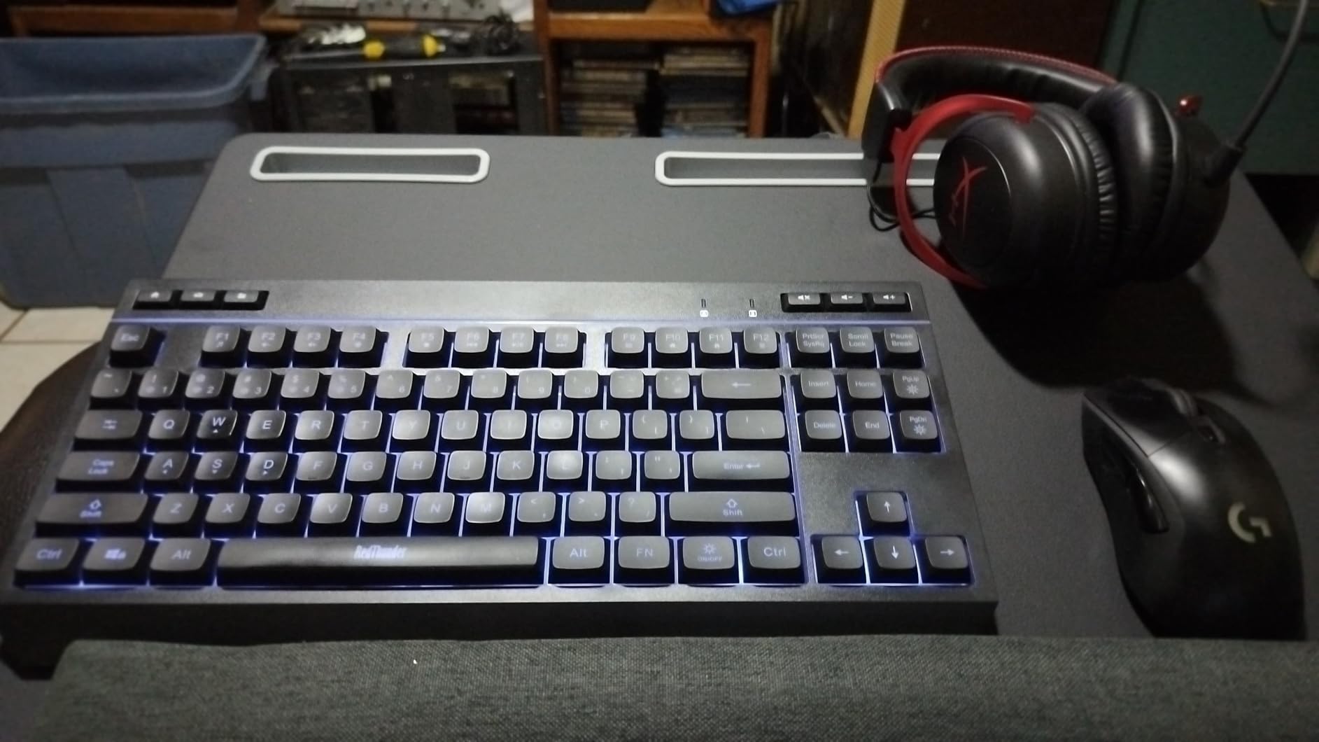 Extra Large Lap Laptop Desk - Full PU Material Mouse Pad Gaming Tray - Portable LapDesk with Phone Holder & Wrist Rest for Notebook, MacBook, Tablet, Bed, Sofa customer photo 1