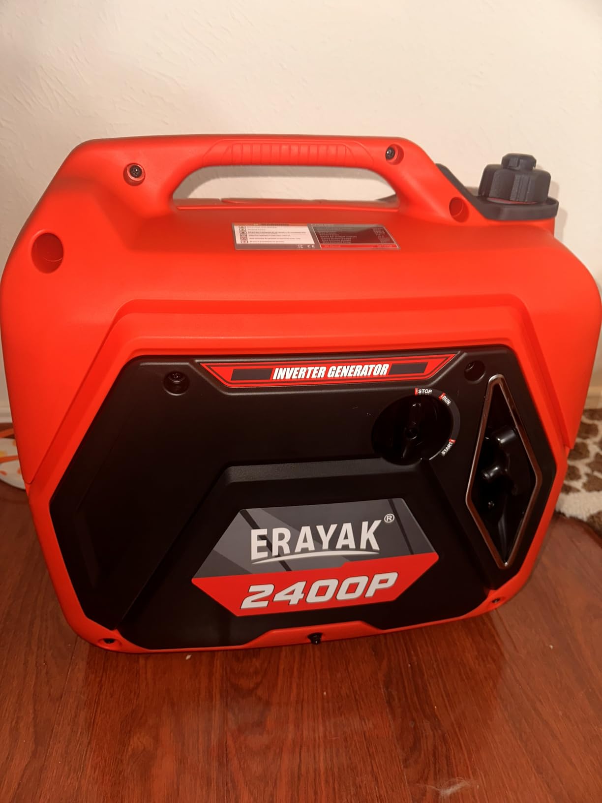 ERAYAK 2400W Portable Inverter Generator for Home Use, Super Quiet Small Generator for Camping Outdoor Emergency Power Backup, Gas Powered Engine, EPA, ECO Mode customer photo 1