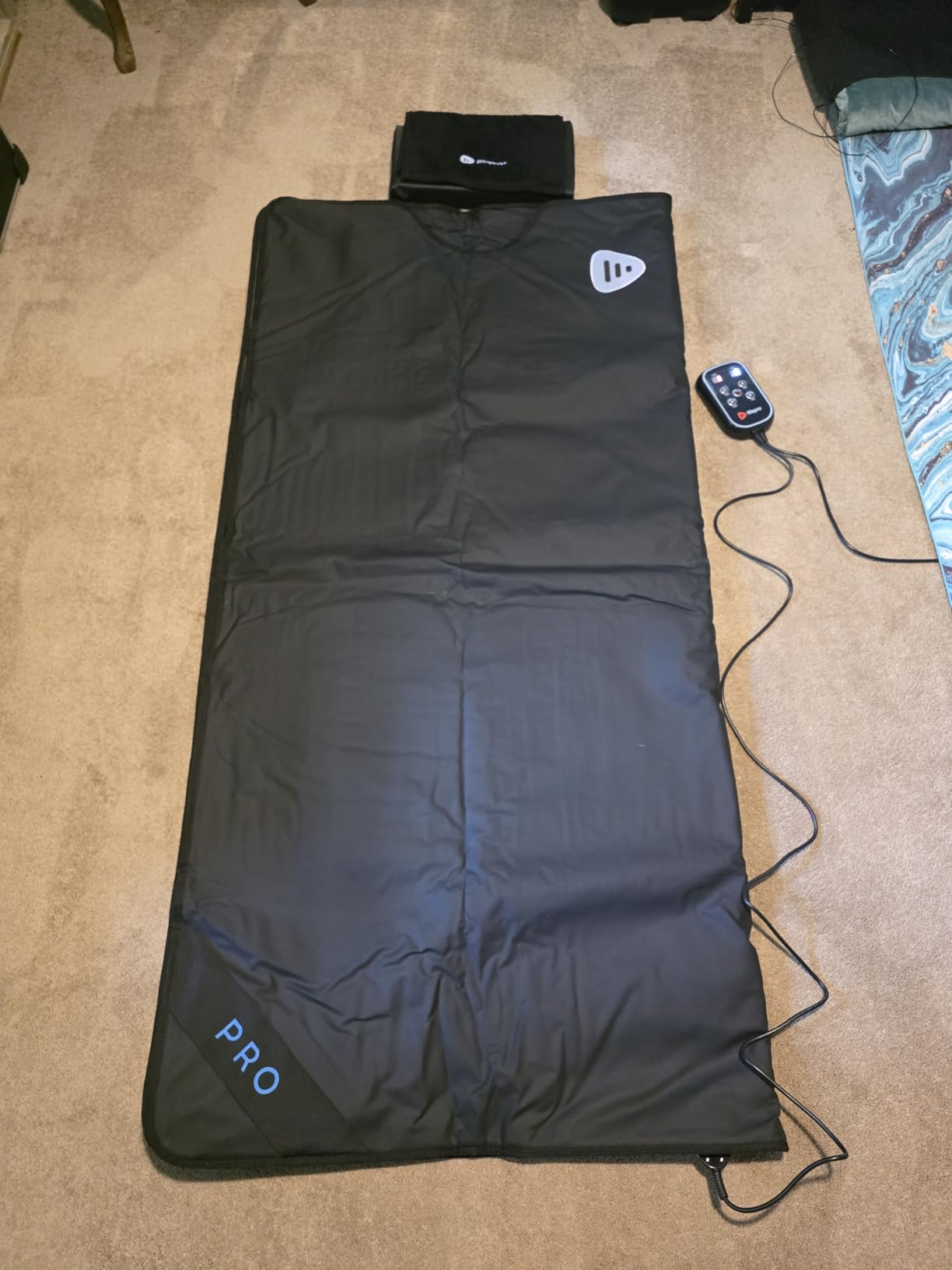 LifePro RejuvaWrap Infrared Sauna Blanket for Detox & Relaxation - Low EMF Carbon Fiber Heating, 9 Temp Levels, 5 Colors - Portable Sauna Blanket Infrared with Waterproof Interior & Carry Bag customer photo 2